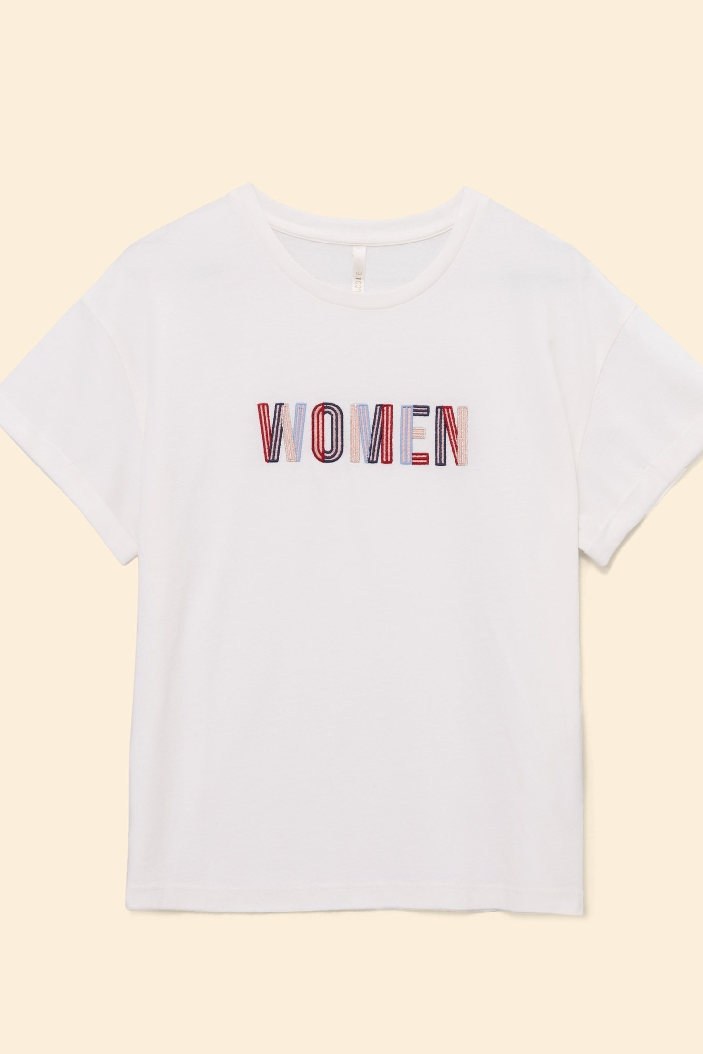 WHITE SHORT-SLEEVED T-SHIRT WITH EMBROIDERED SLOGAN OFF-WHIT 5