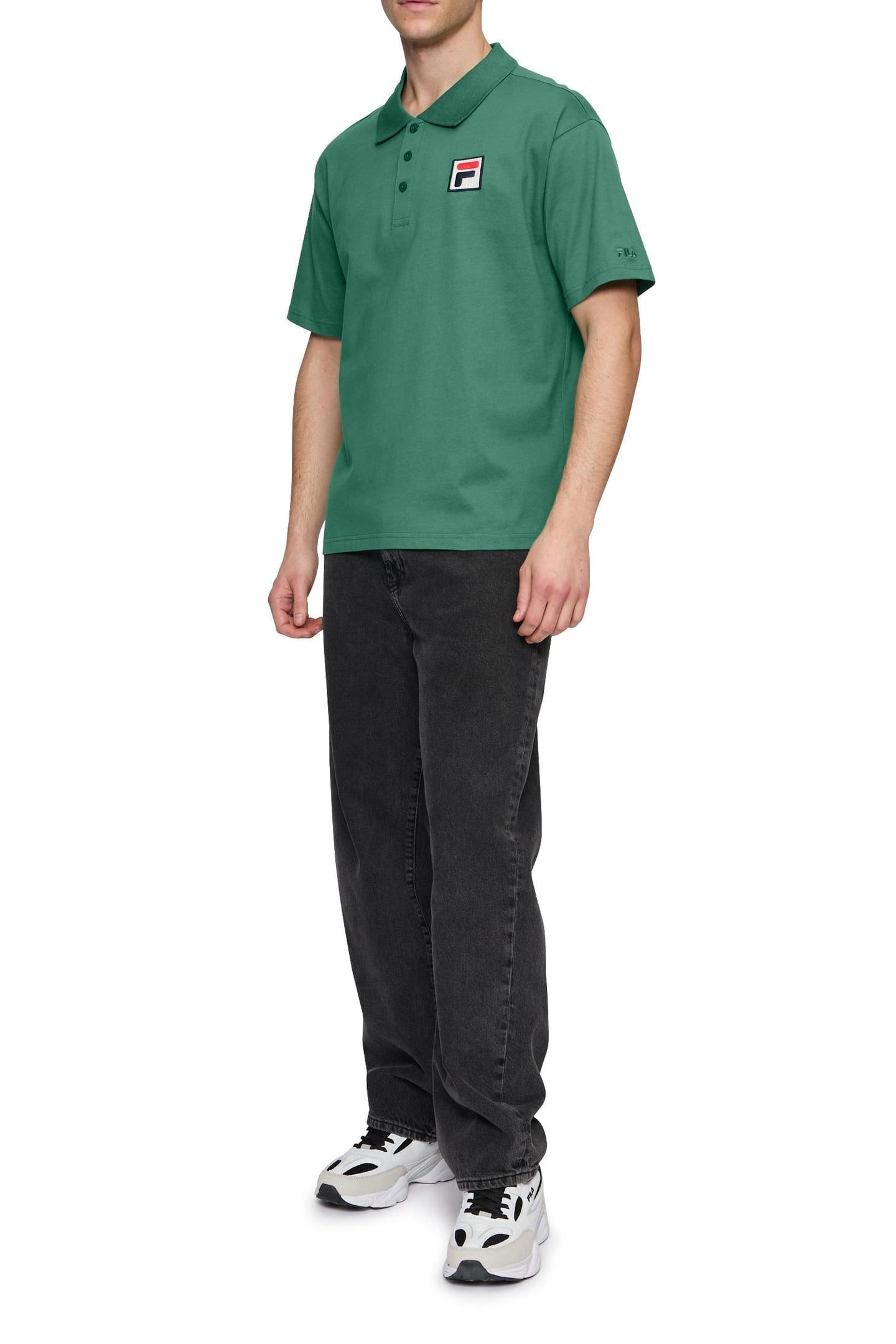 UNISEX BURFORD LOOSE POLO FIR 3