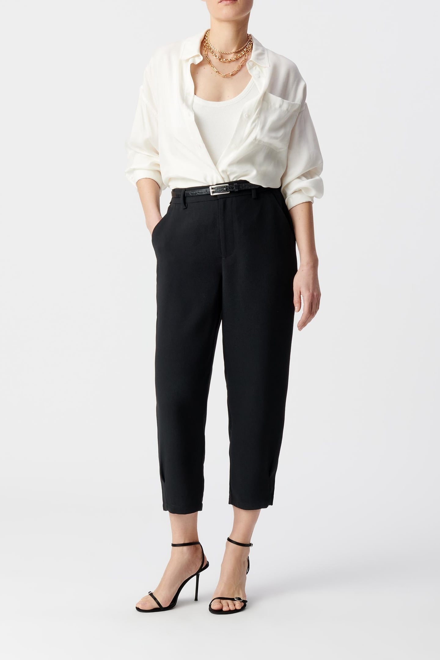 BLACK STRAIGHT-LEG PANTS 3