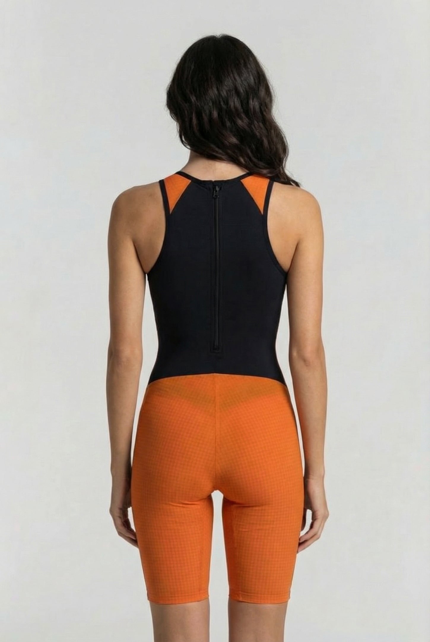 W ZIPPED TRISUIT TRI POLY C ORANGE,BLACK,ORANGE 2