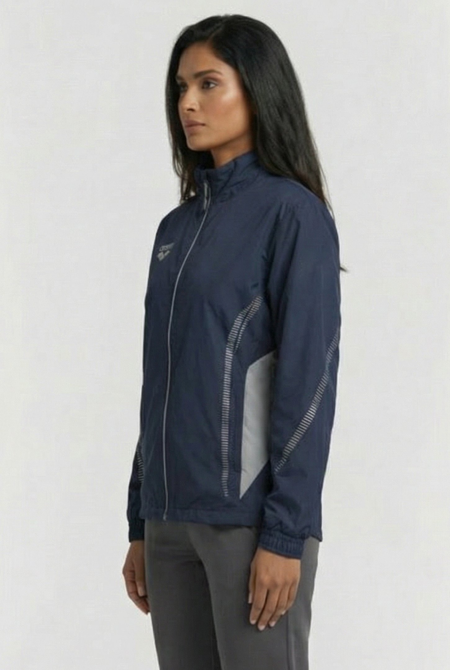 UNISEX TL WARM UP JACKET NAVY GREY 5