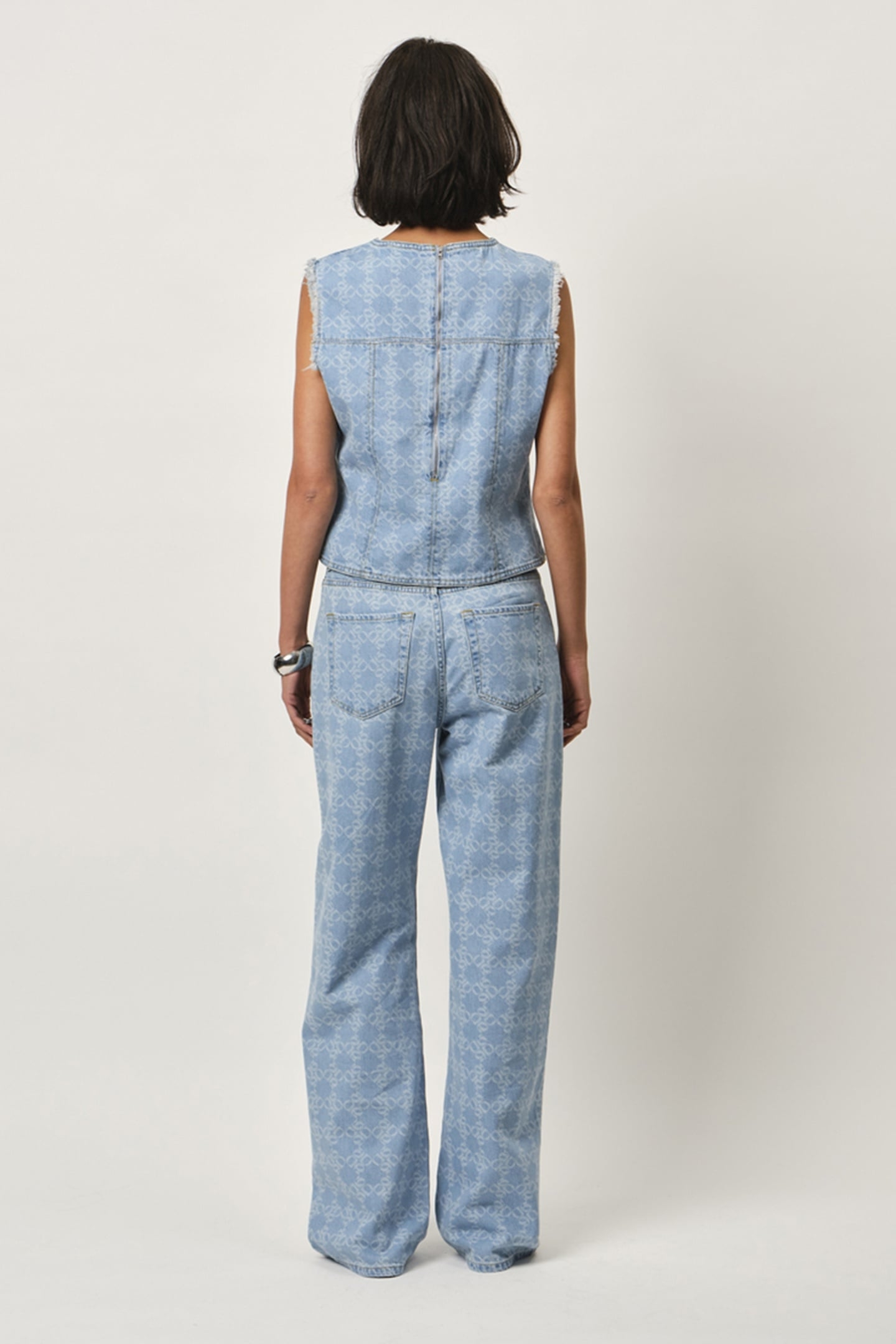 LAIA MONOGRAM JEANS TOP SKYWASH BLUE 4