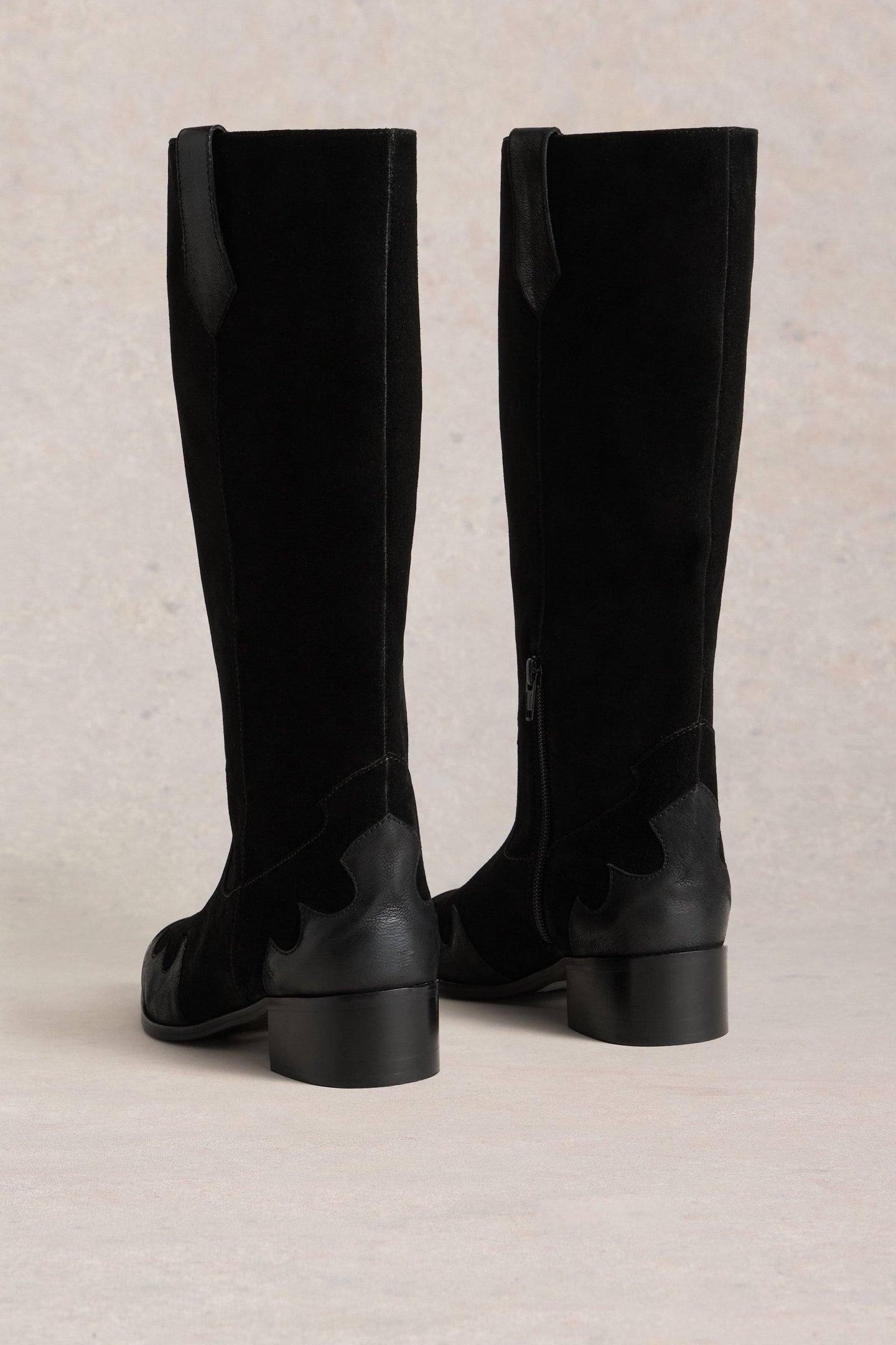 WHITNEY WESTERN KNEE HIGH BOOT PURE BLACK 2