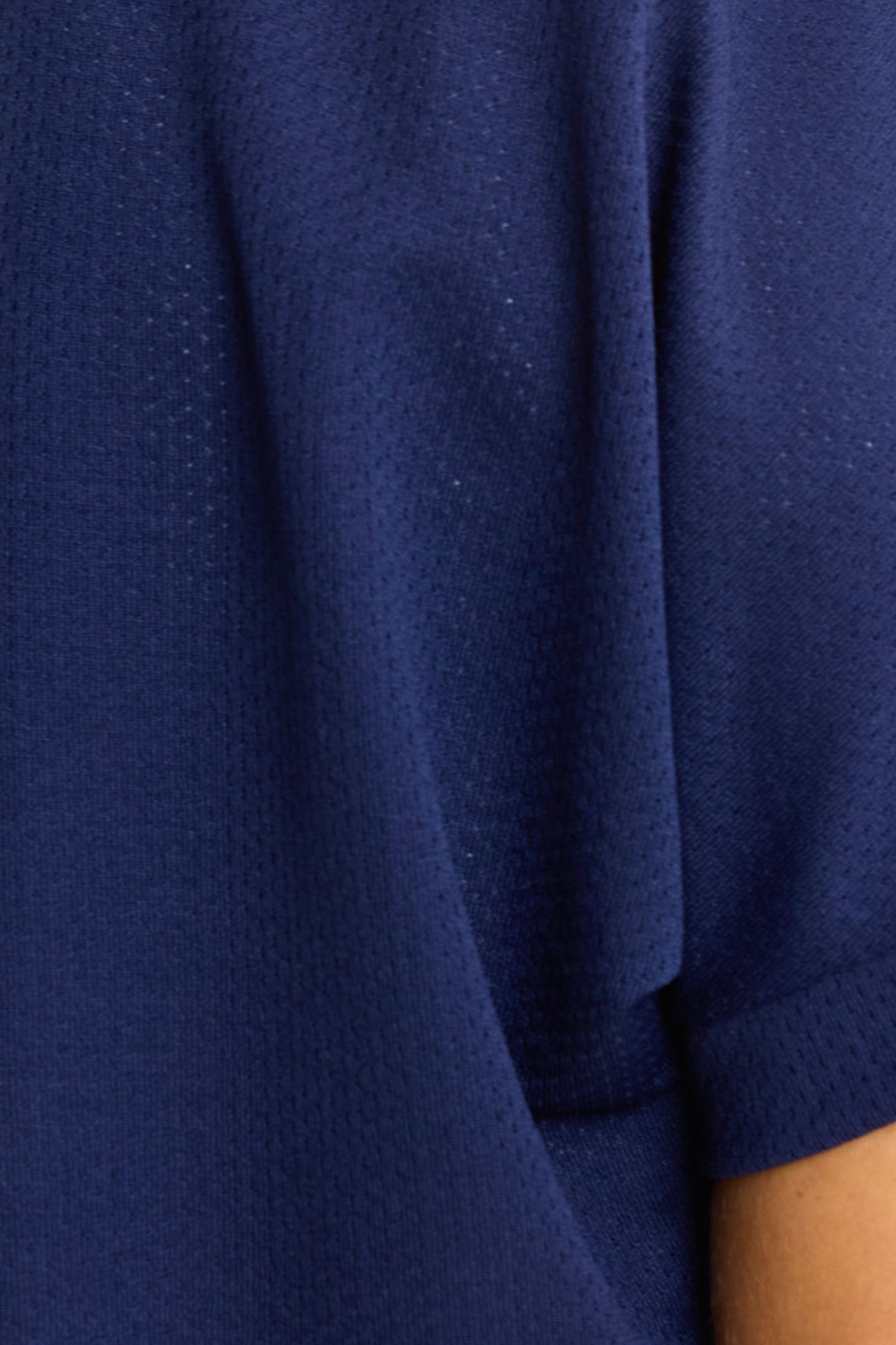 INDIGO TECH KNIT ZIPPED TOP INDIGO 5