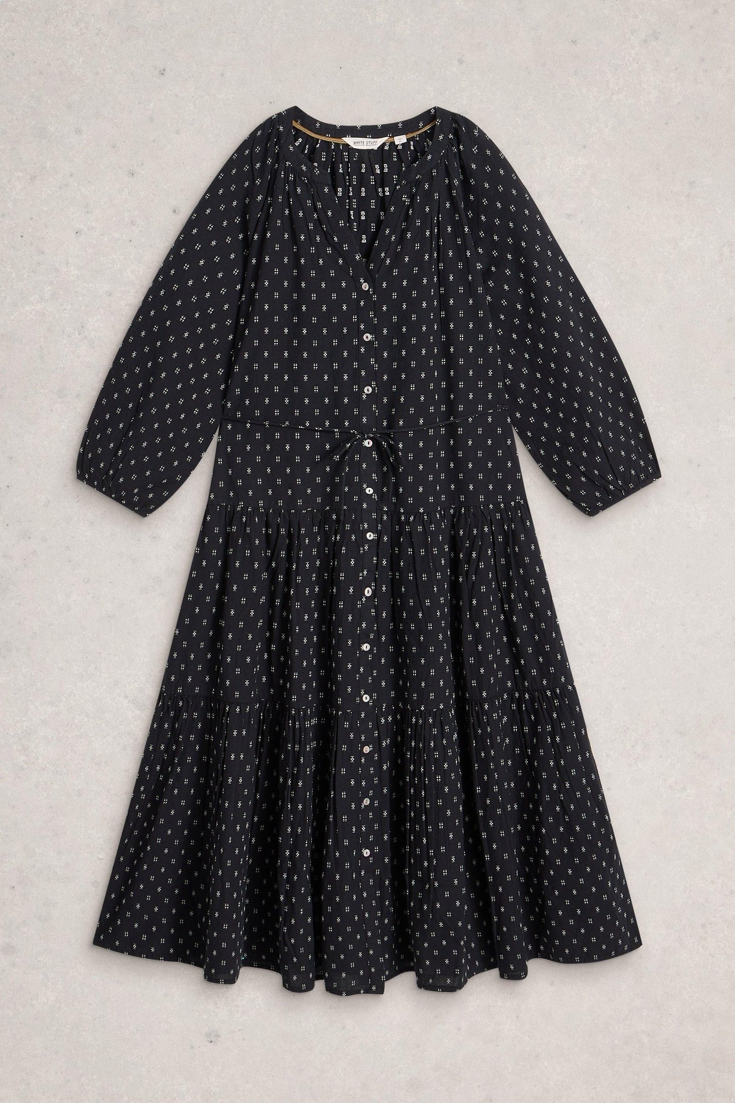 GINA MIDI DRESS BLACK MULTI 3