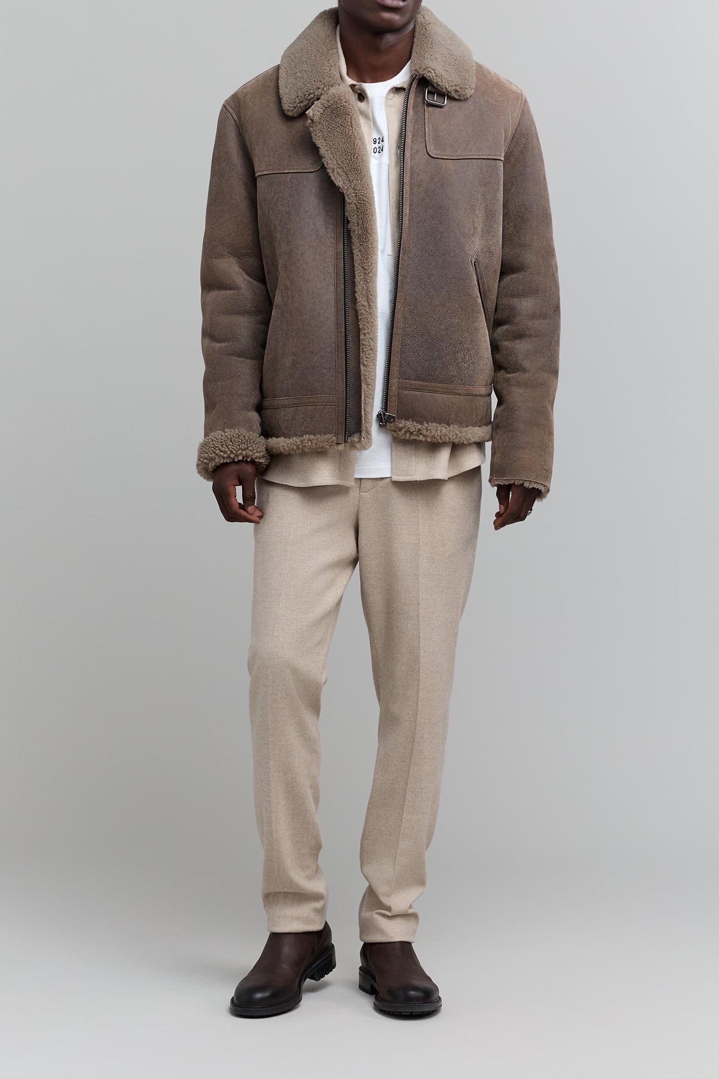 LWG-CERTIFIED RAW LEATHER BOMBER JACKET 1