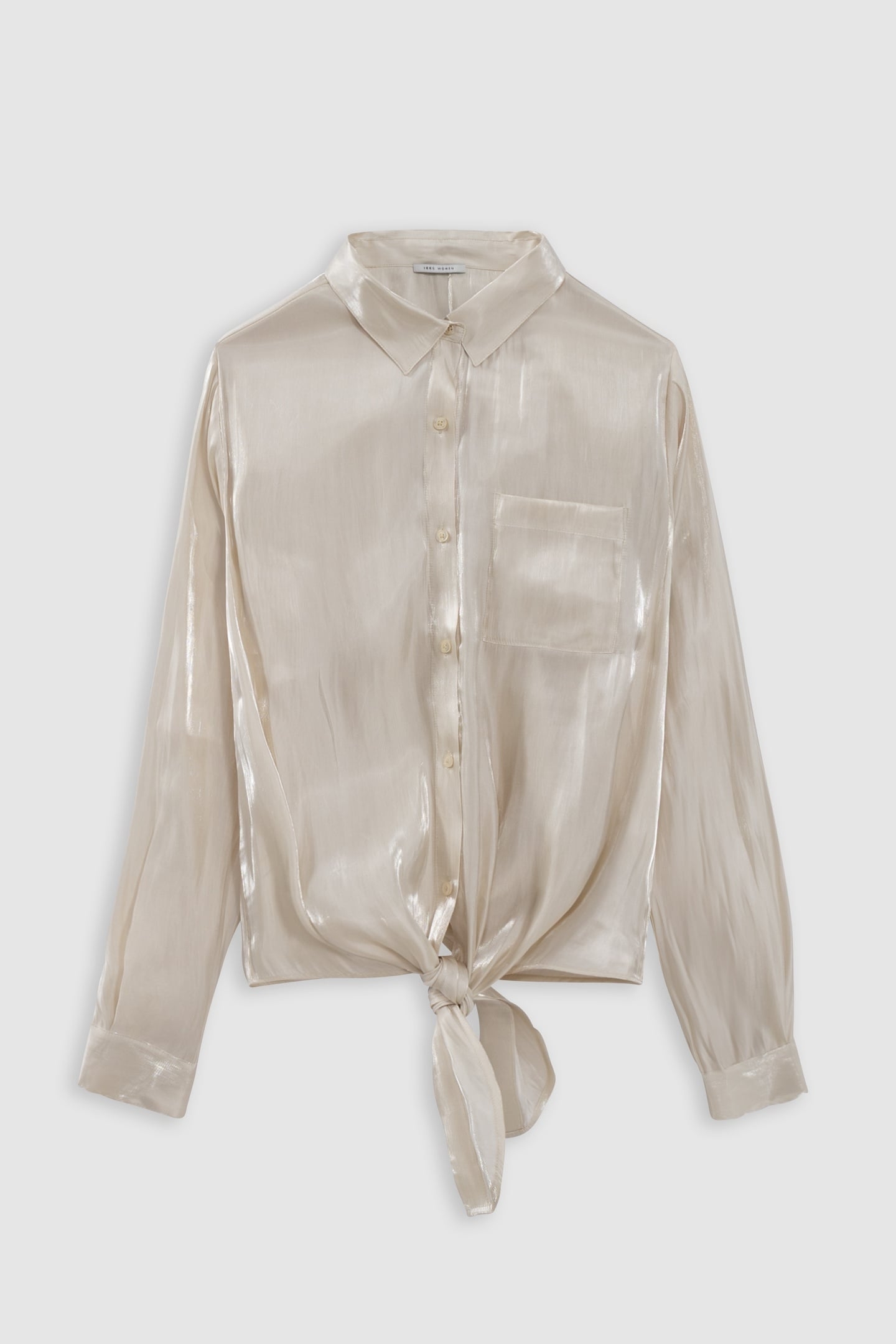 BEIGE GOLD LAMÉ TIE-DYE SHIRT 4