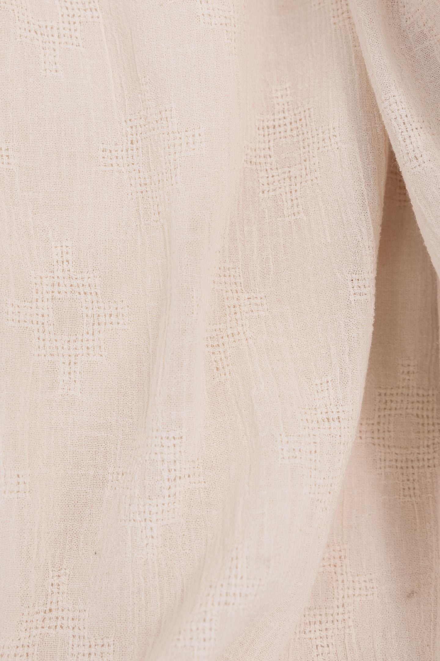 LONG ECRU DRESS WITH ELASTICATED NECKLINE 8