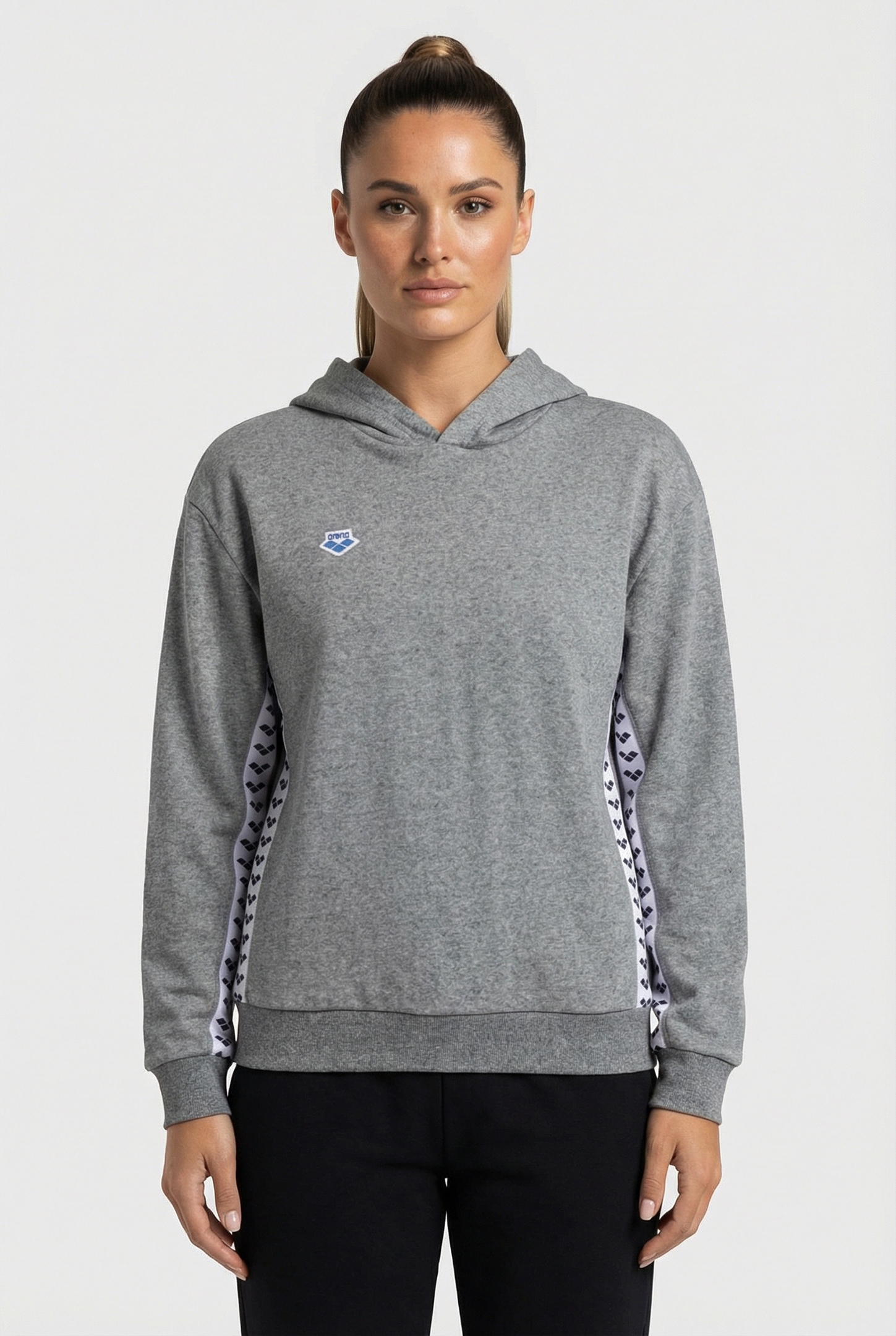 UNISEX HOODIE TEAM DARK GREY MELANGE WHITE BL 1