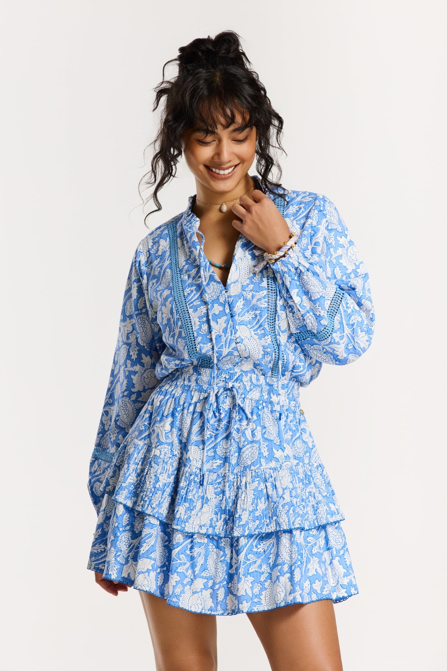 GEMMA SKIRT FLOWER BLUE PERIWINKLE FLOWER 5