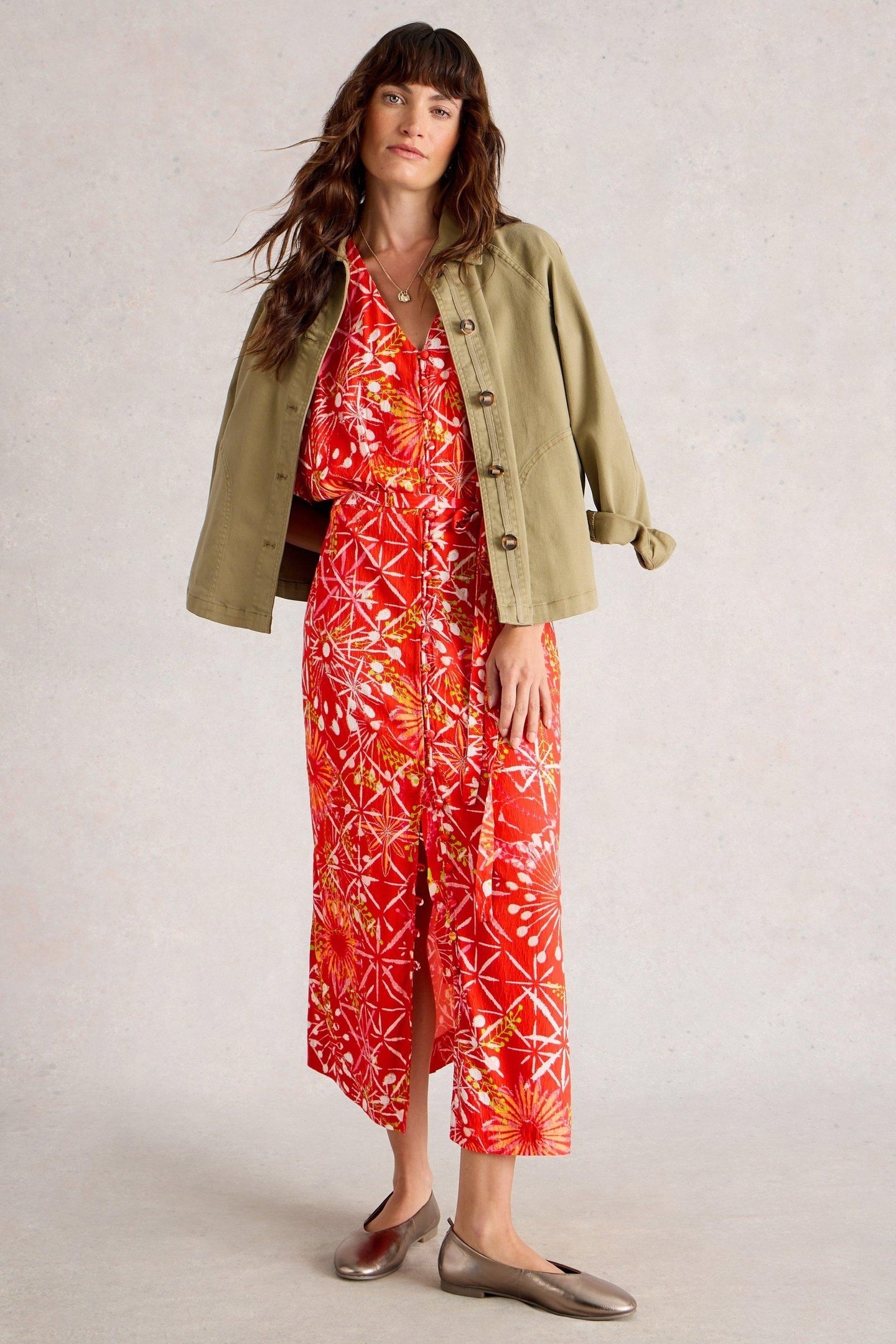 KIKI KIMONO DRESS RED MULTI 2