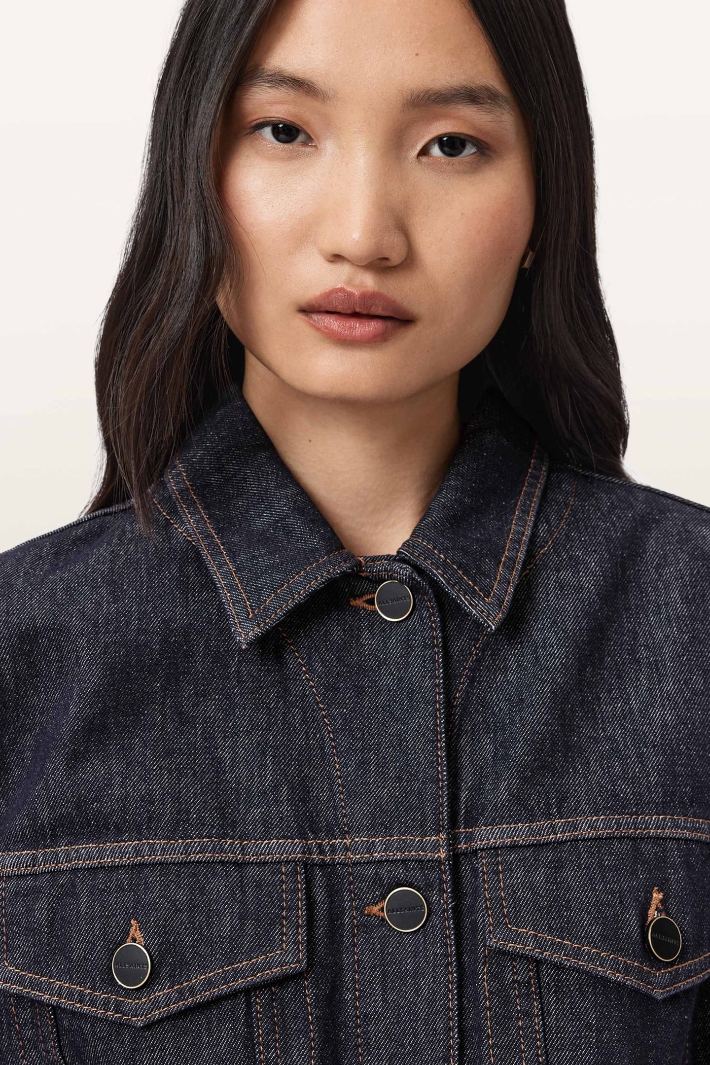 DENBY PEPLUM TRUCKER RAW INDIGO BLUE 6