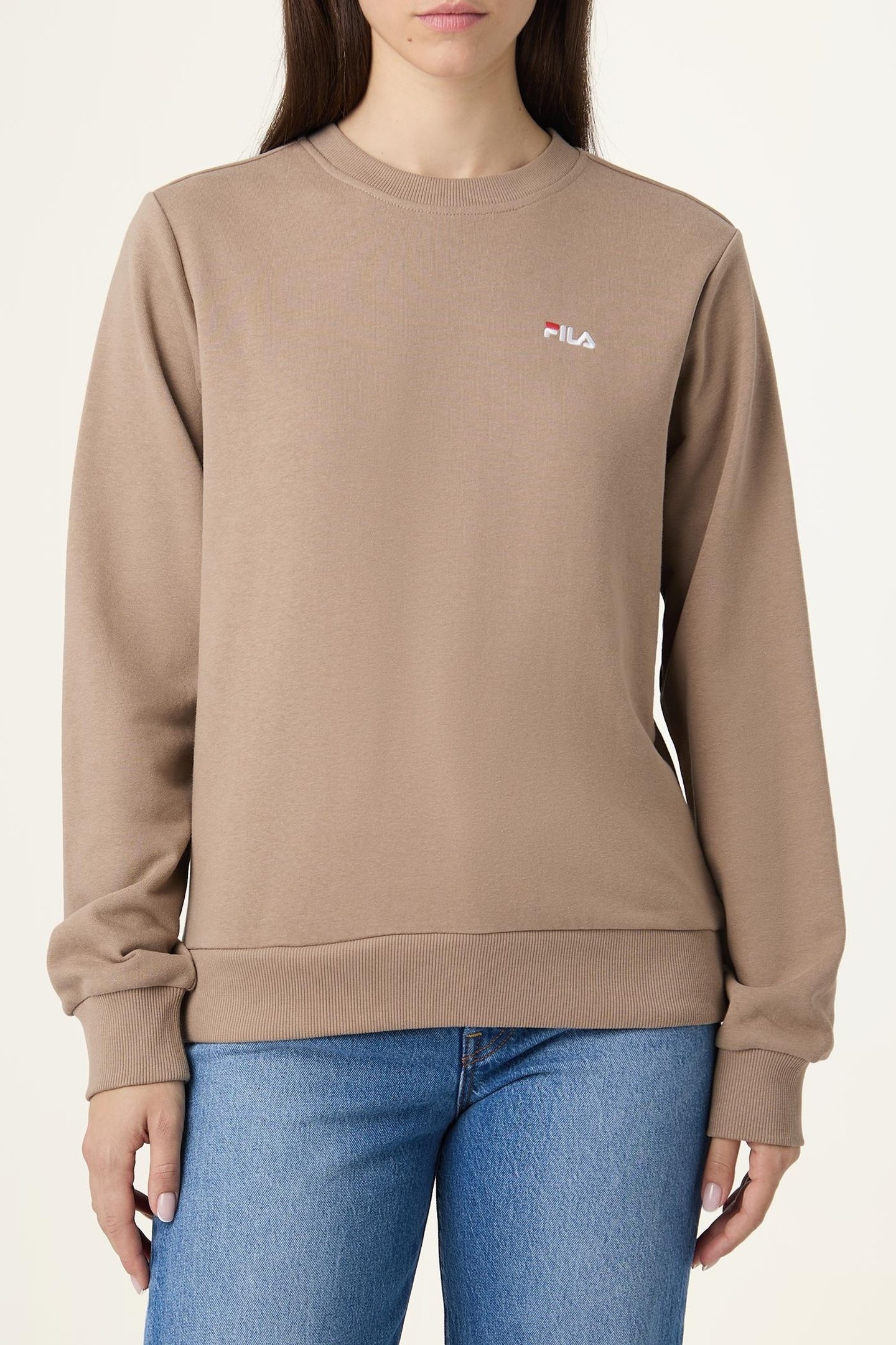 LIERNA REGULAR CREWNECK SWEATSHIRT TAUPE GRAY 1