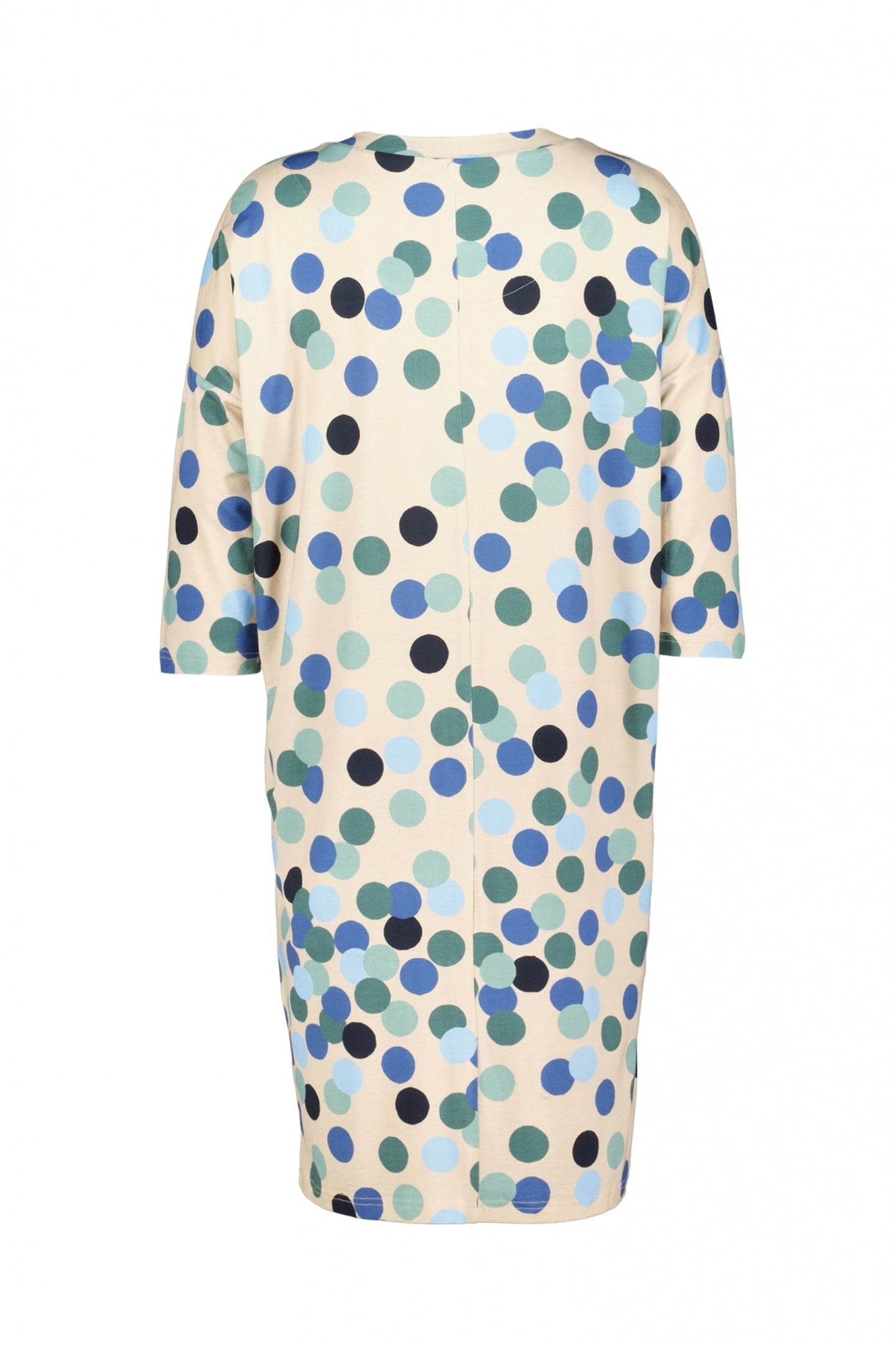 LOOSE DRESS FANCY FEATHER GREY FUJI PRINT 5