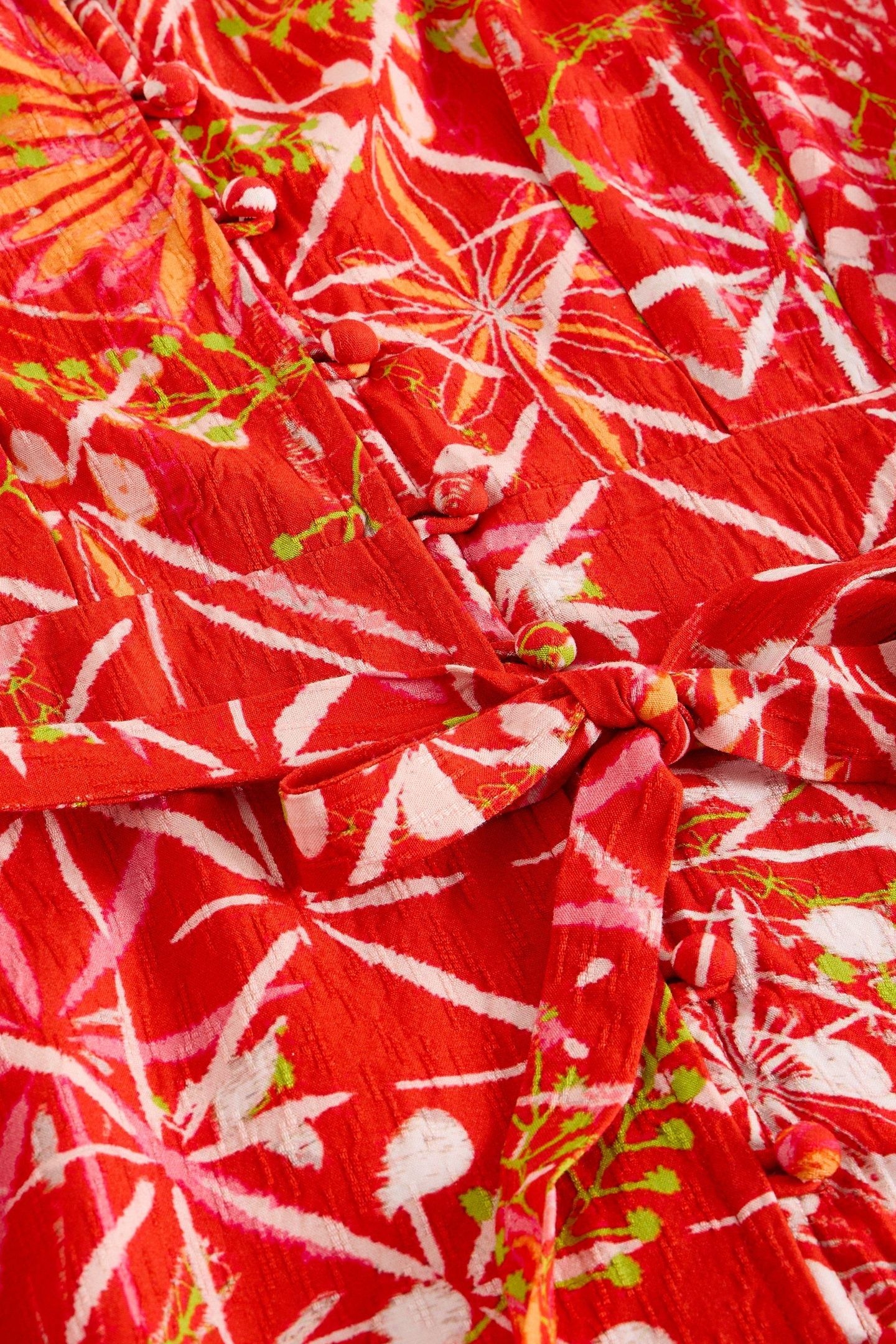 KIKI KIMONO DRESS RED MULTI 5