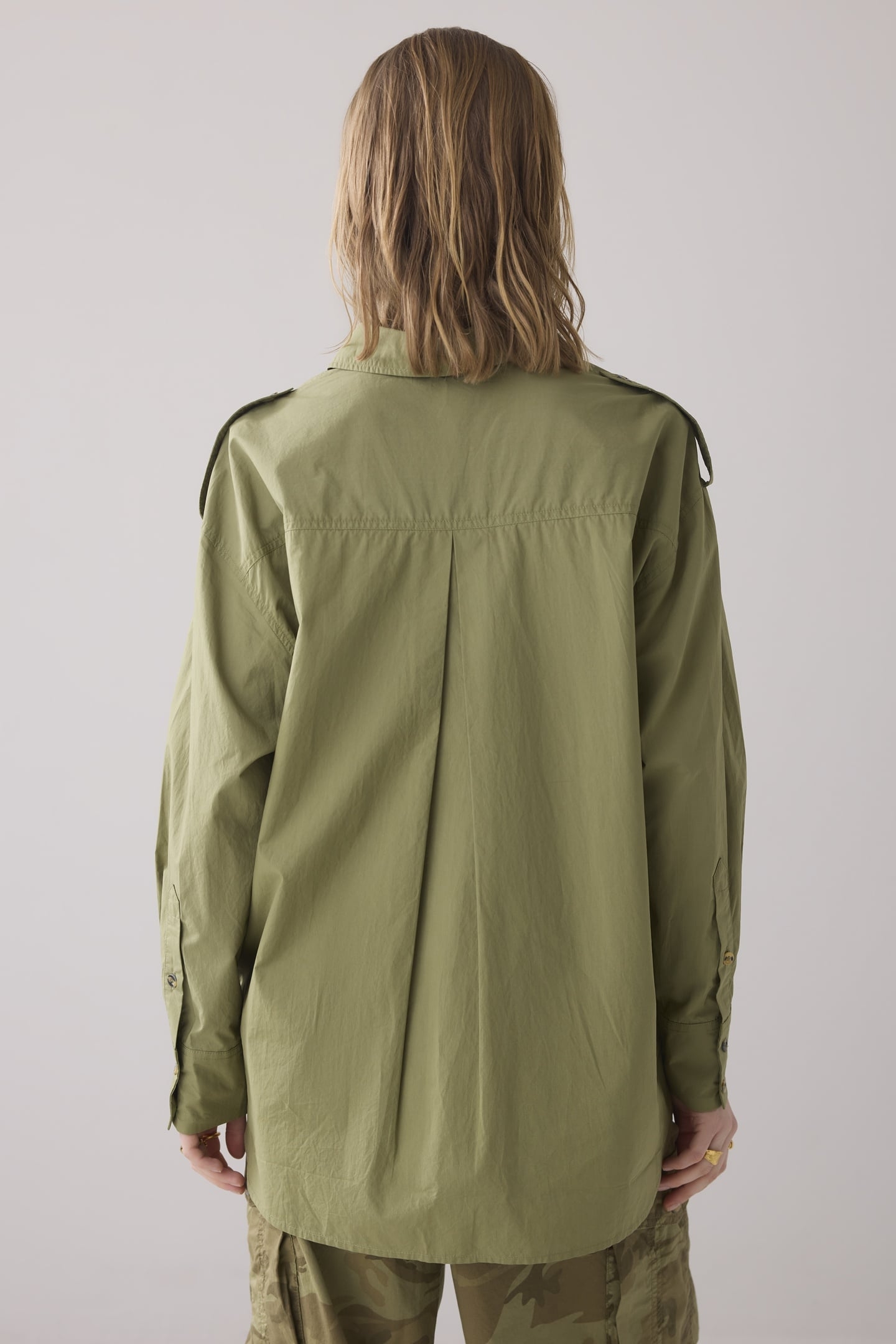 EPAULETTEN BLOUSE CRISPY POLIN COMBAT GREEN 3