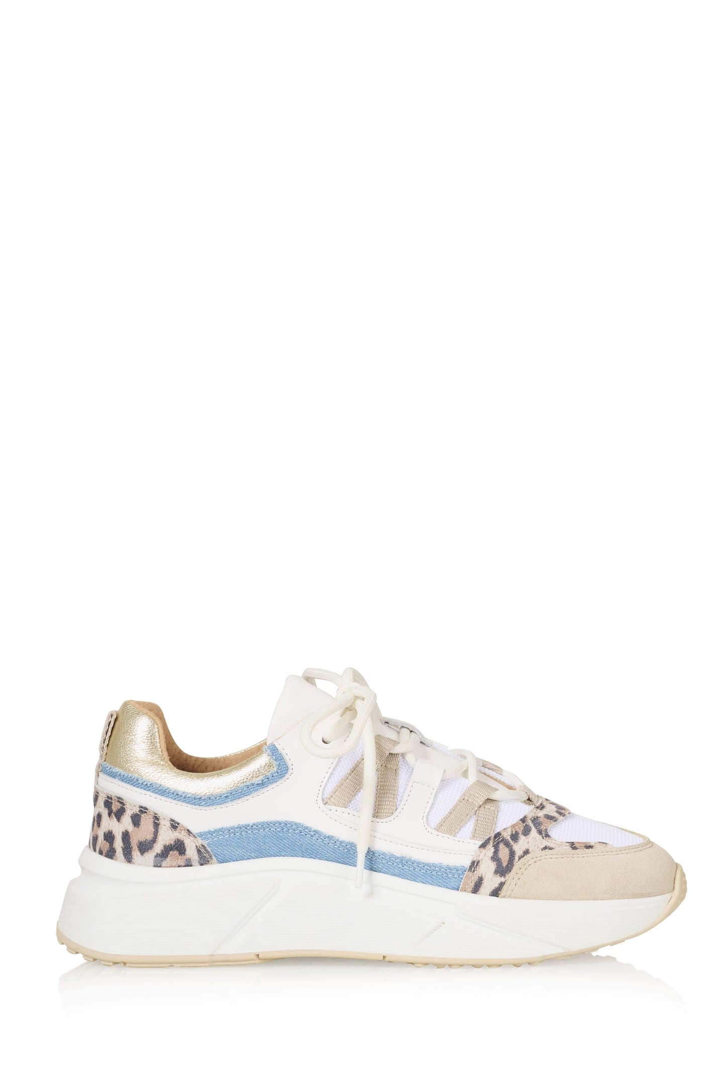 SENJA LEOPARD SNEAKER SAND / WHITE / JEANS 4