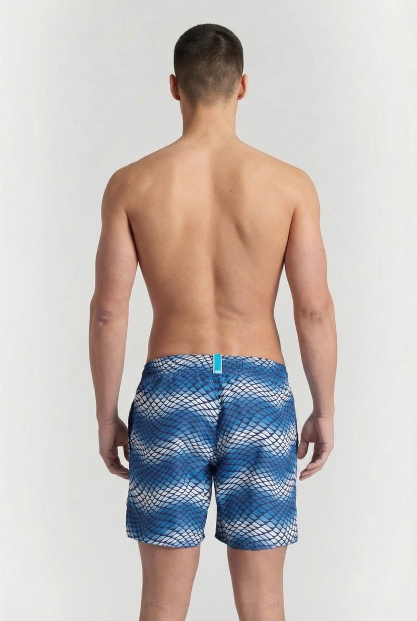 MEN'S ARENA WATER PRINTS BEACH BOXER AO BLUE LAKE-MULTI 2
