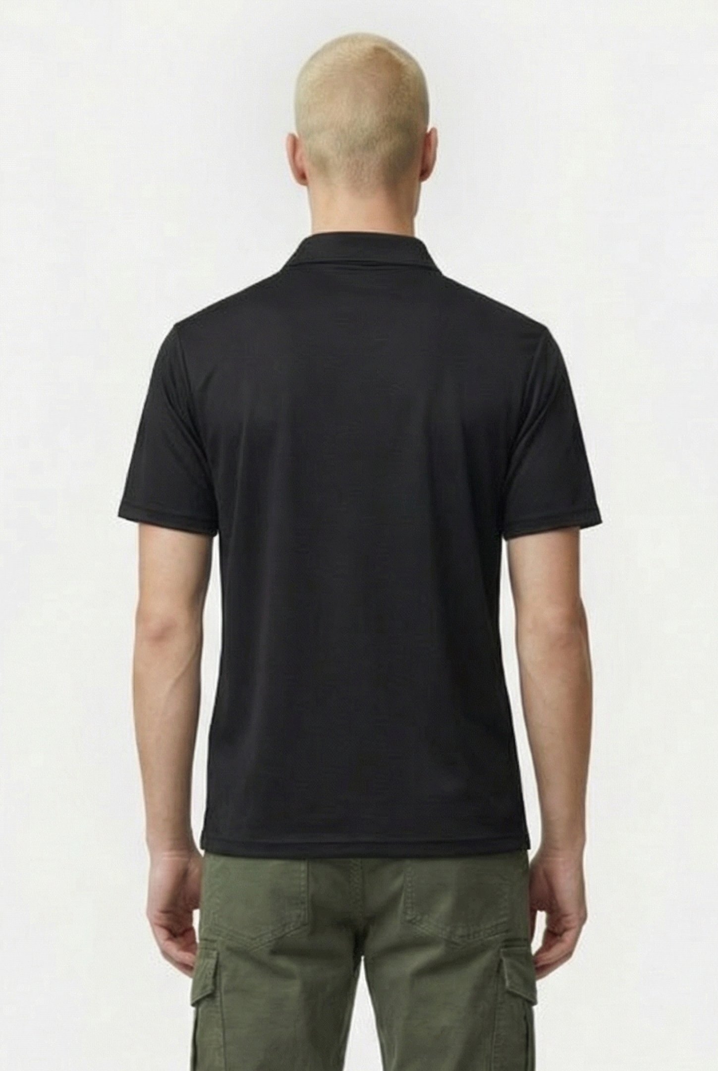 MEN'S POLOSHIRT SOLID BLACK-ASPHALT 2