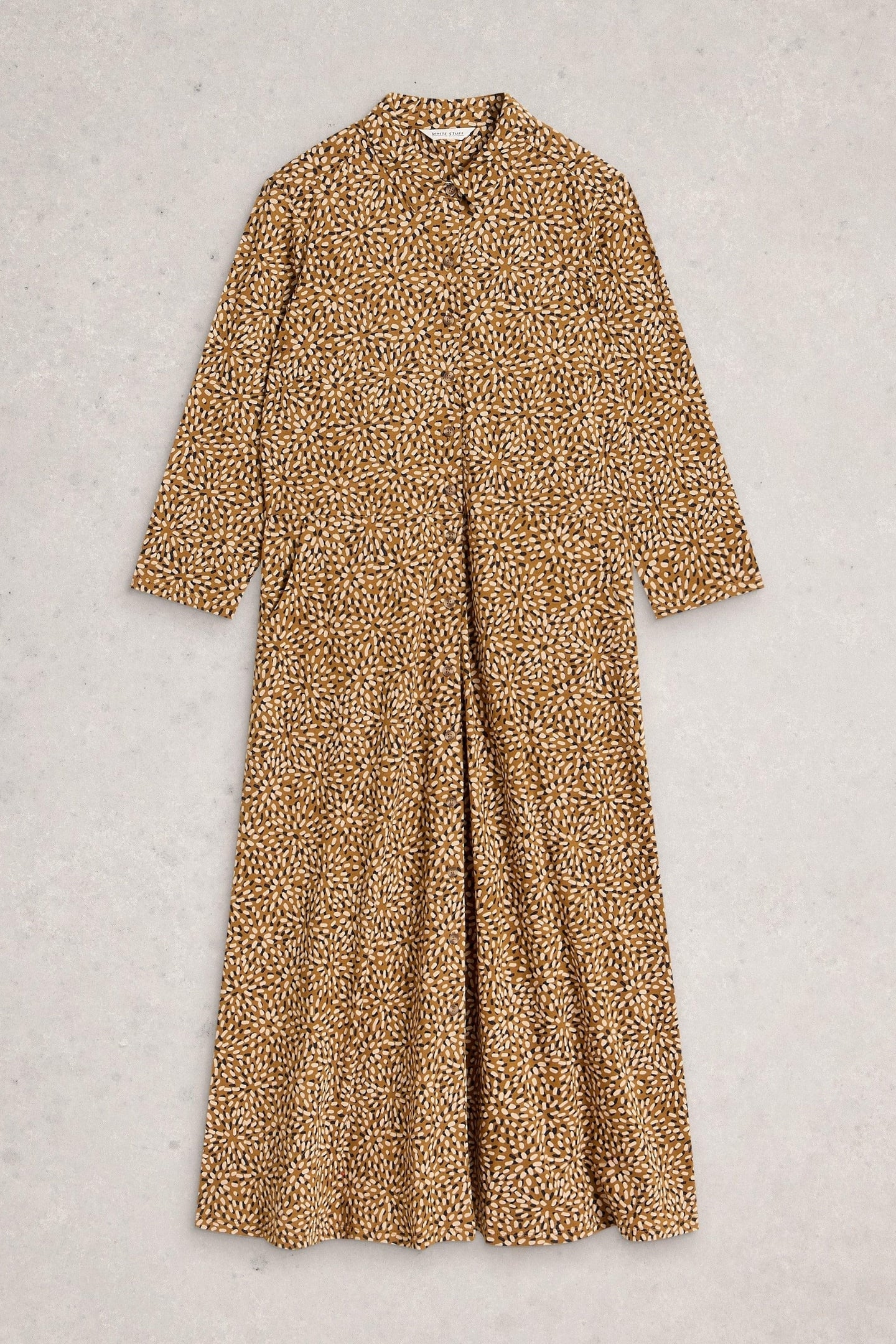 RUA JERSEY SHIRT DRESS CHARTREUSE PRINT 3