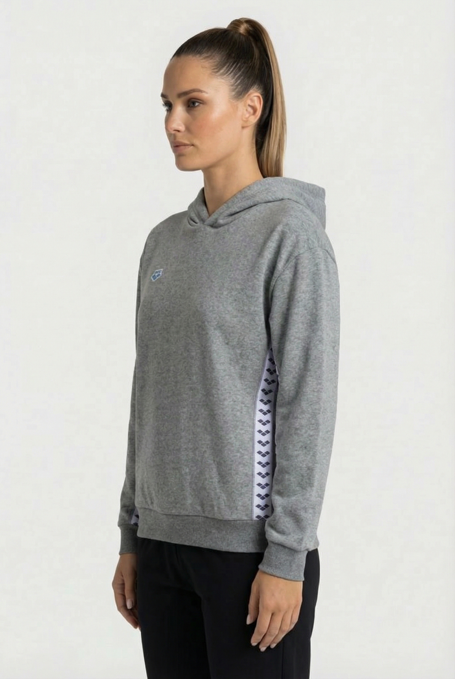 UNISEX HOODIE TEAM DARK GREY MELANGE WHITE BL 5