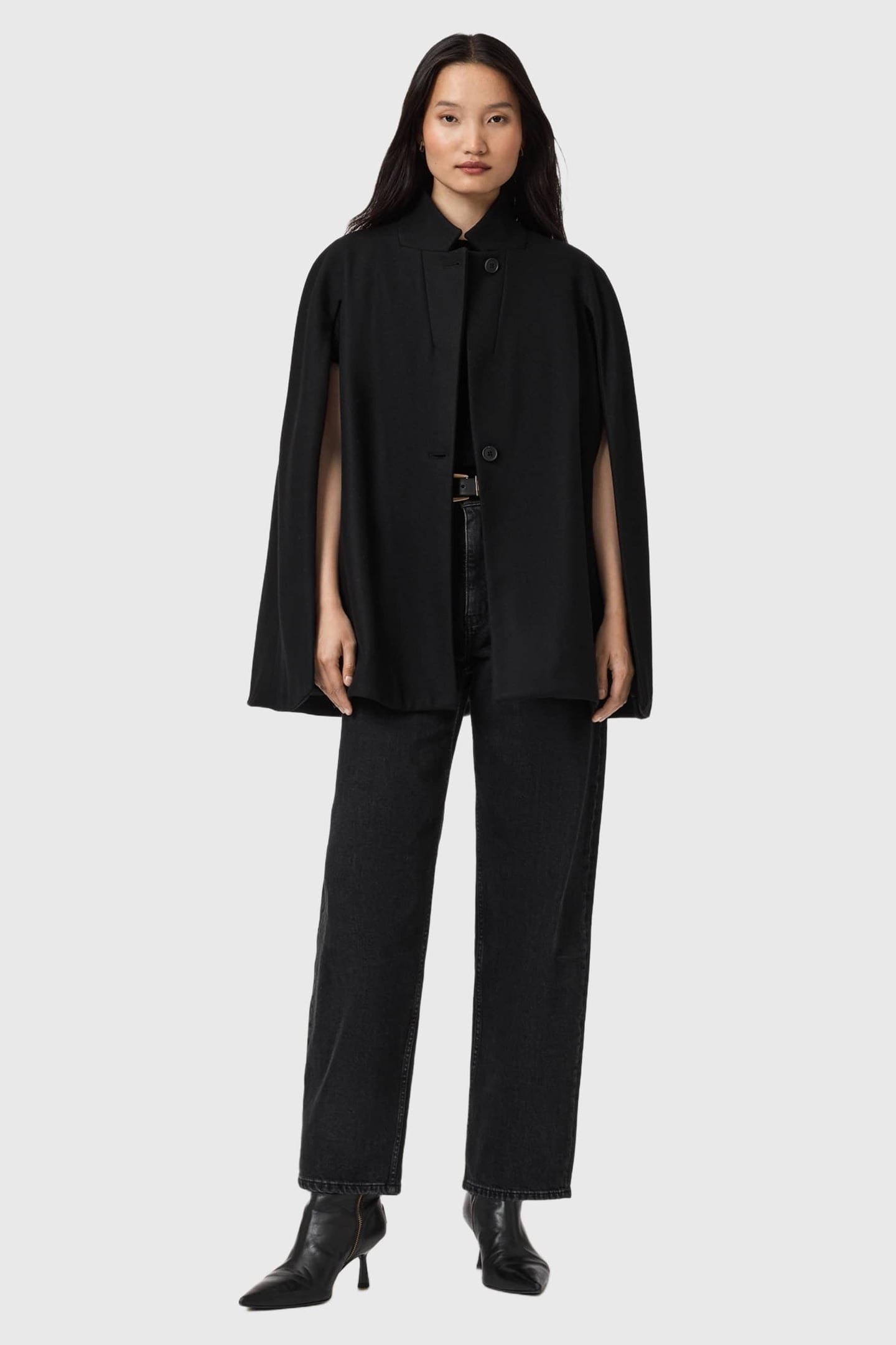 LUNIS CAPE COAT BLACK 2