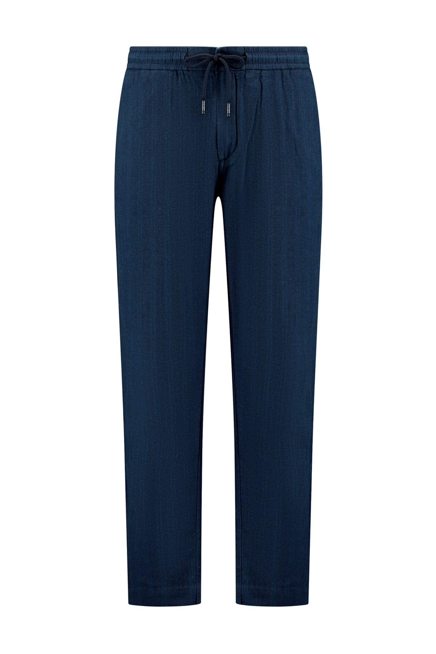 LENNY LINEN TROUSERS YARN DYE STRIPES BLUE DARK NAVY STRIPES 6