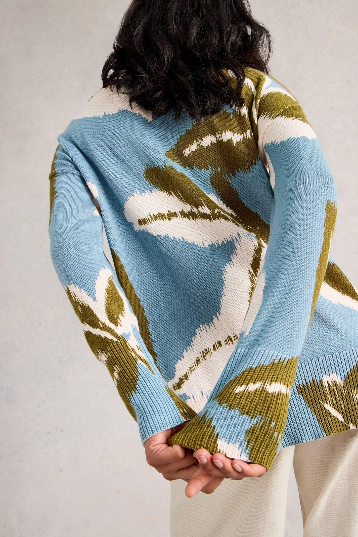 OLIVE PRINT JUMPER BLUE MULTI 3