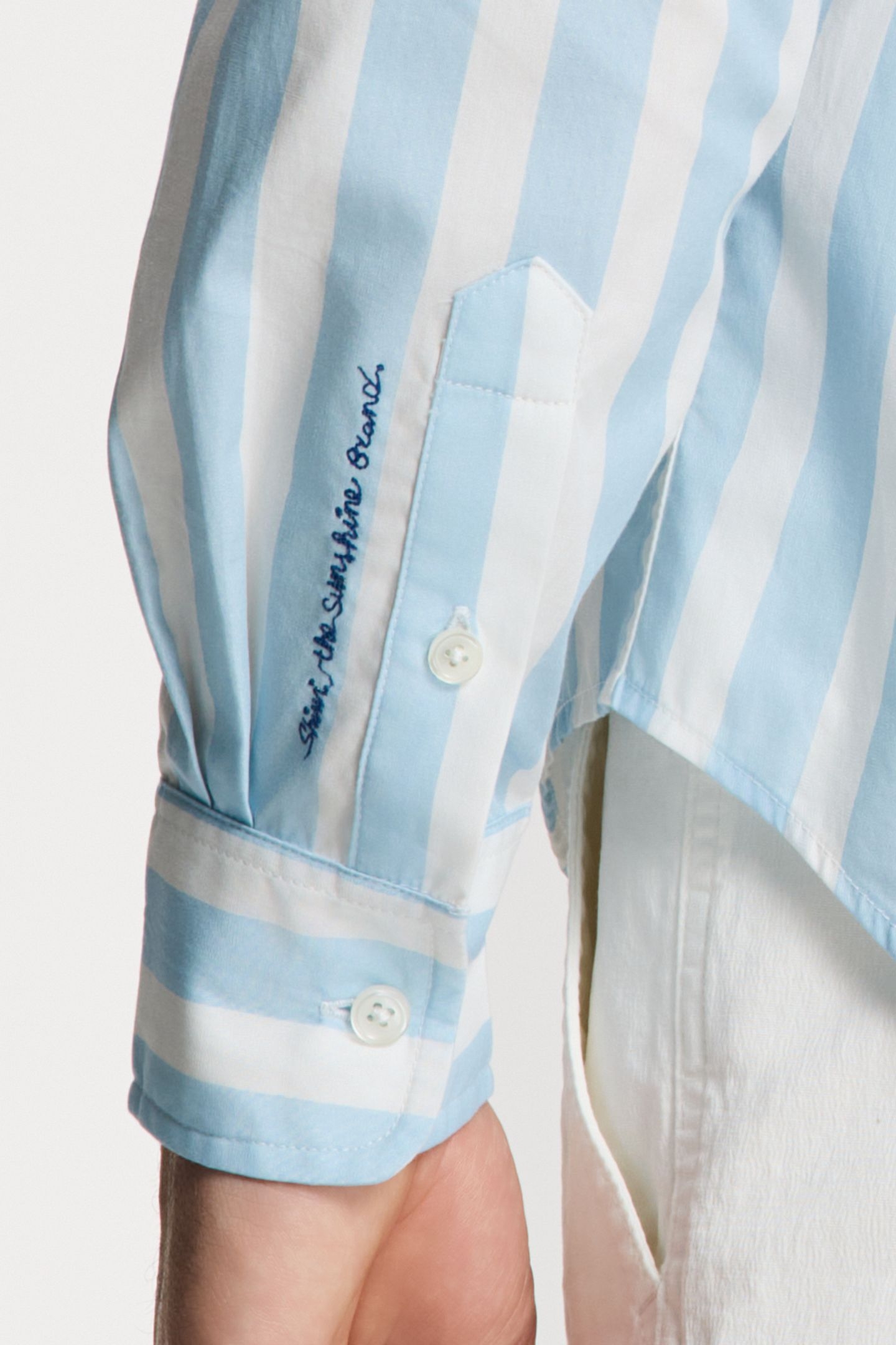 RICK LONG SLEEVE SHIRT BLOCK STRIPE BLUE CLOUD BLOCK STRIPES 8