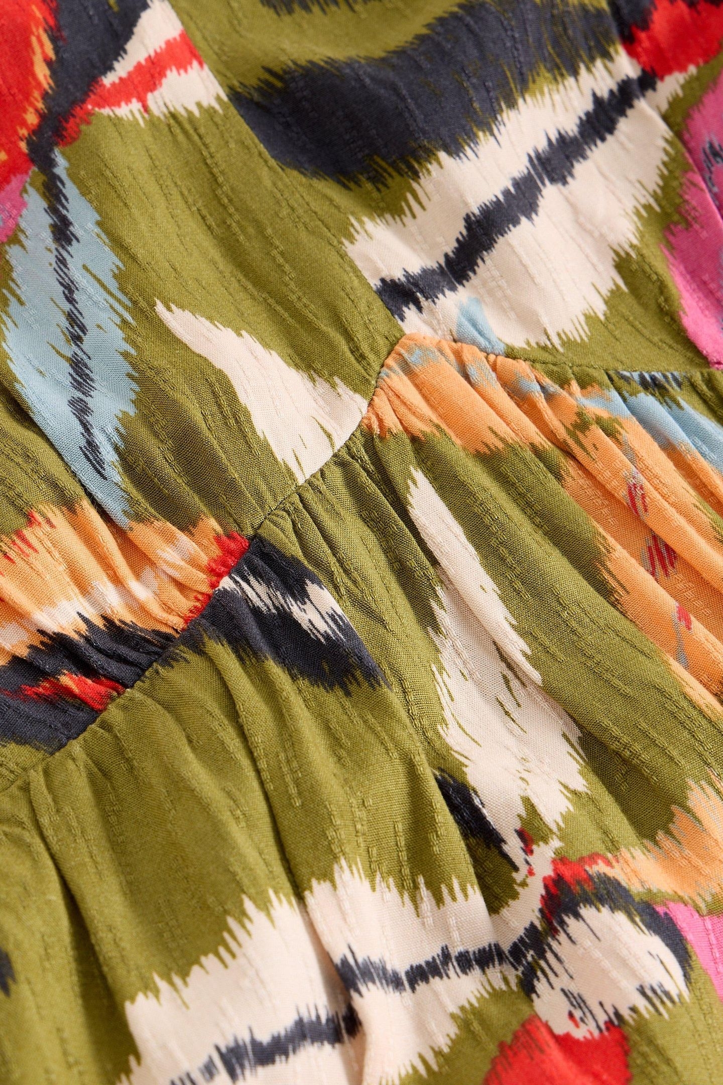 LUCY MIDI DRESS GREEN MULTI 4