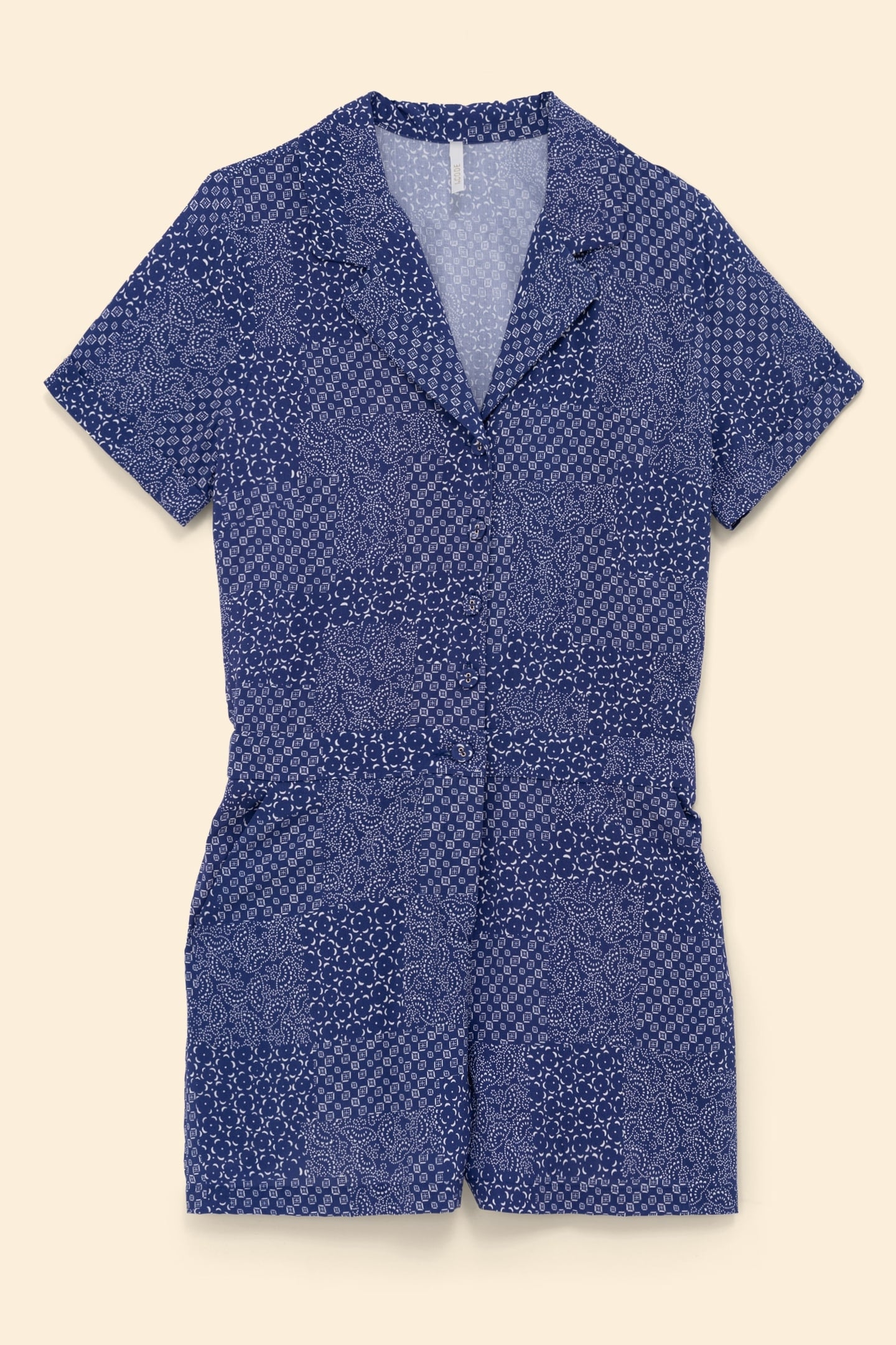 NAVY PATCHWORK GRAPHIC JUMPSUIT MARINE 5