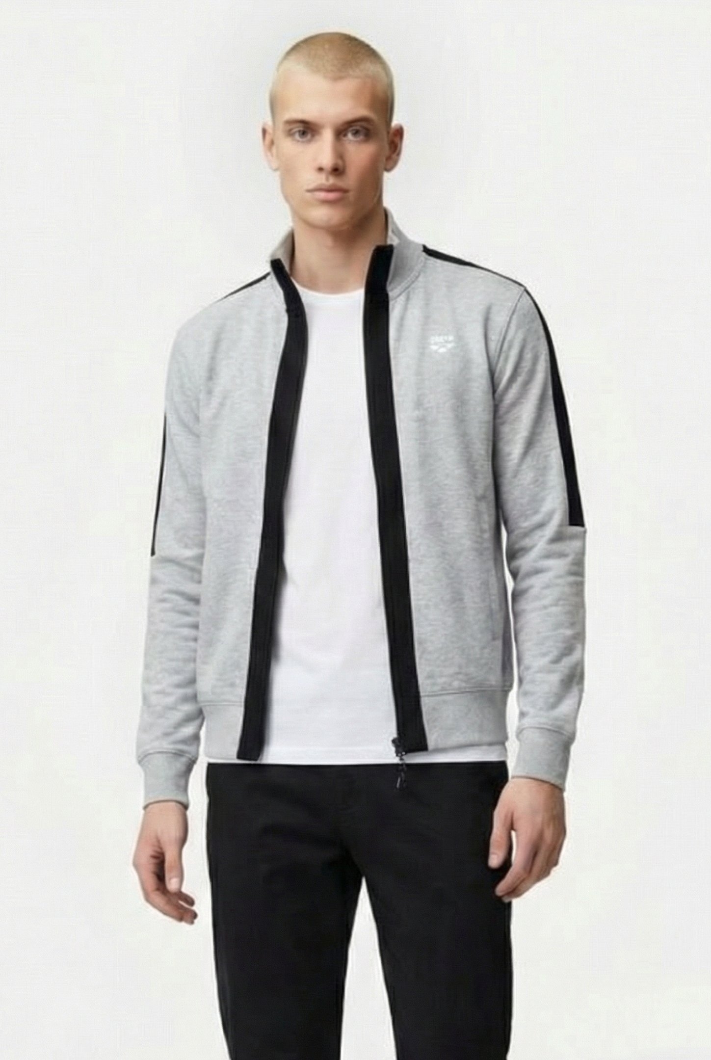 MAN TRACKTOP LIGHT GREY MELANGE 1