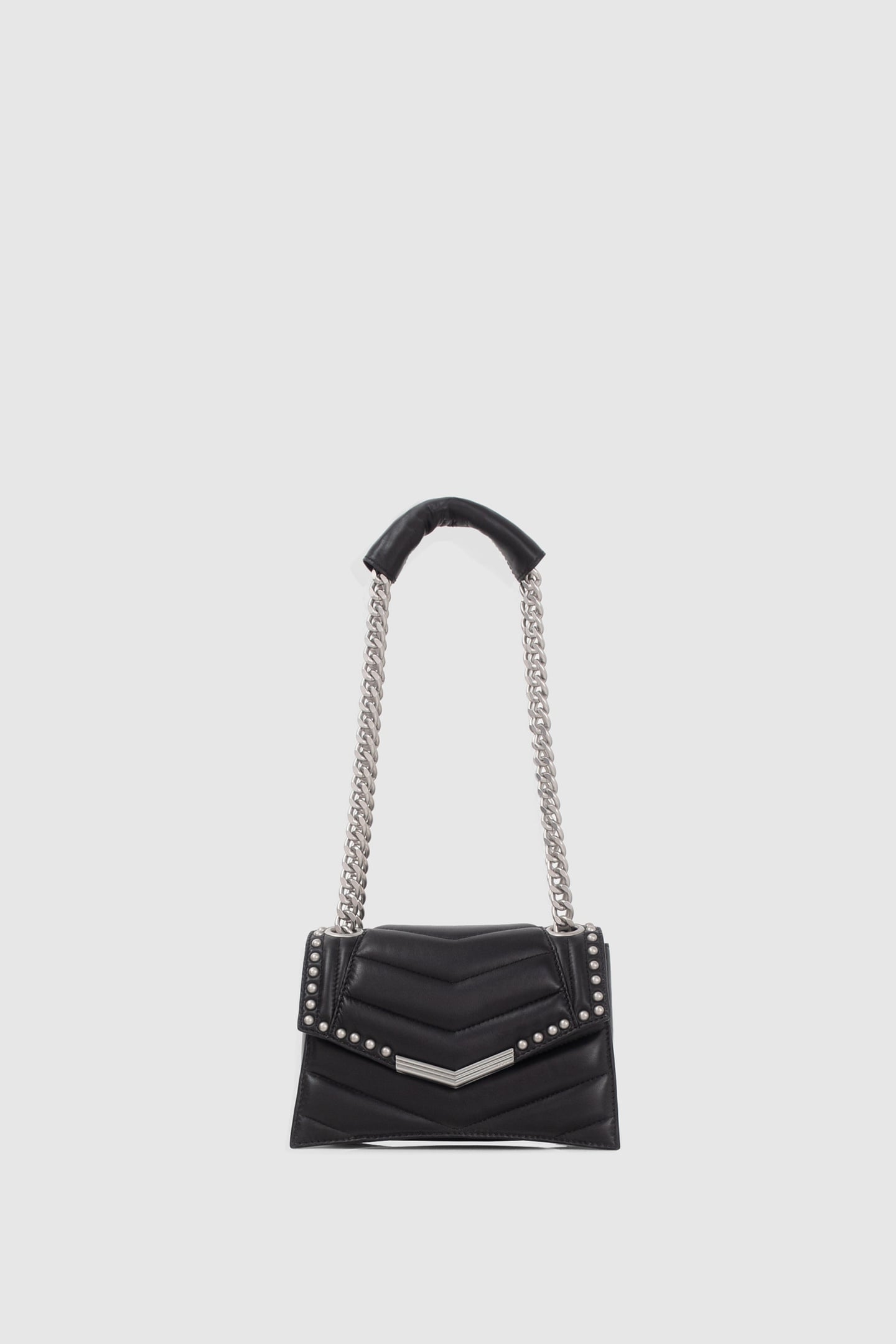 BLACK STUDDED LEATHER THE 1 ROCK BAG SIZE S 3