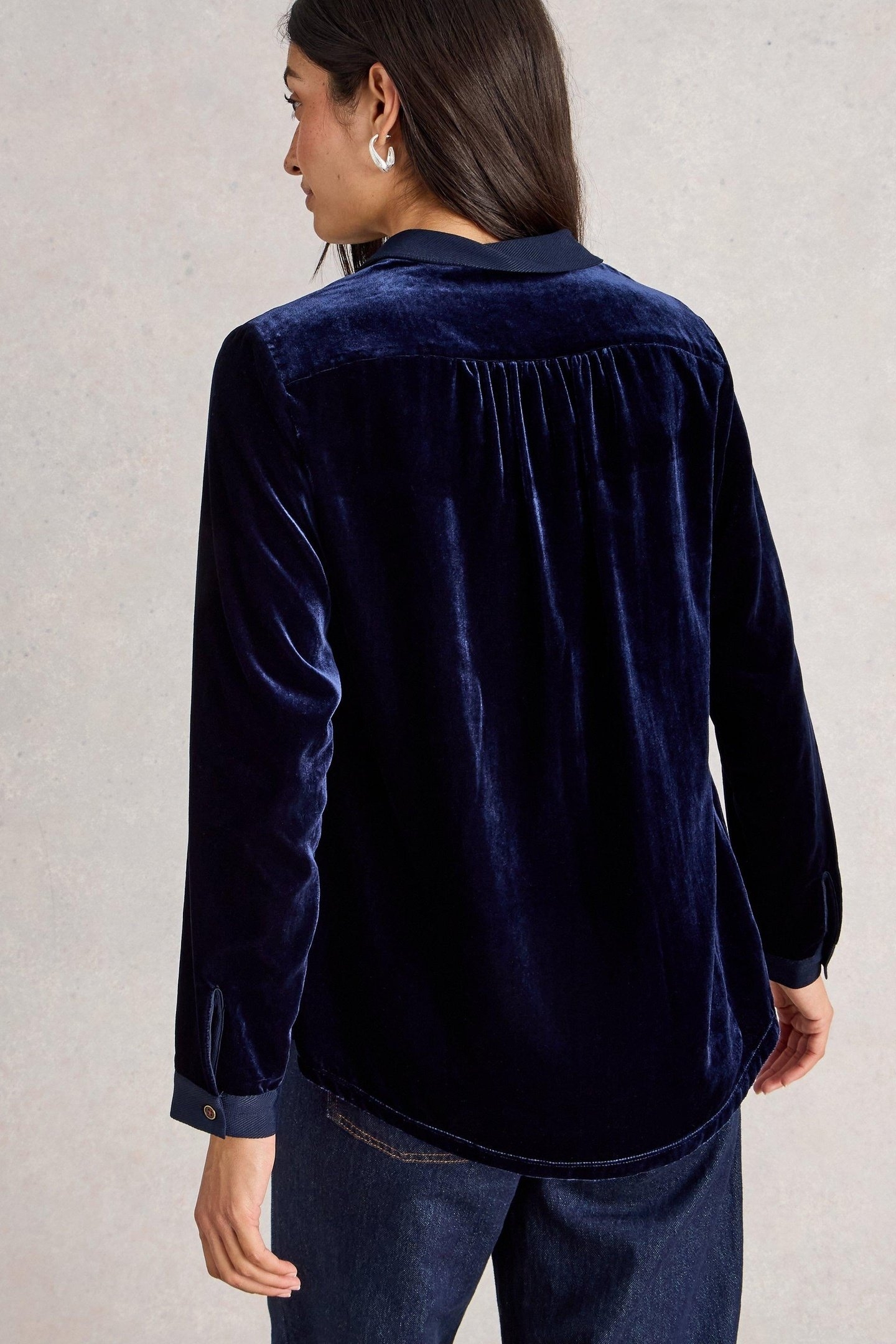 SOPHIE VELVET SHIRT DARK NAVY 3