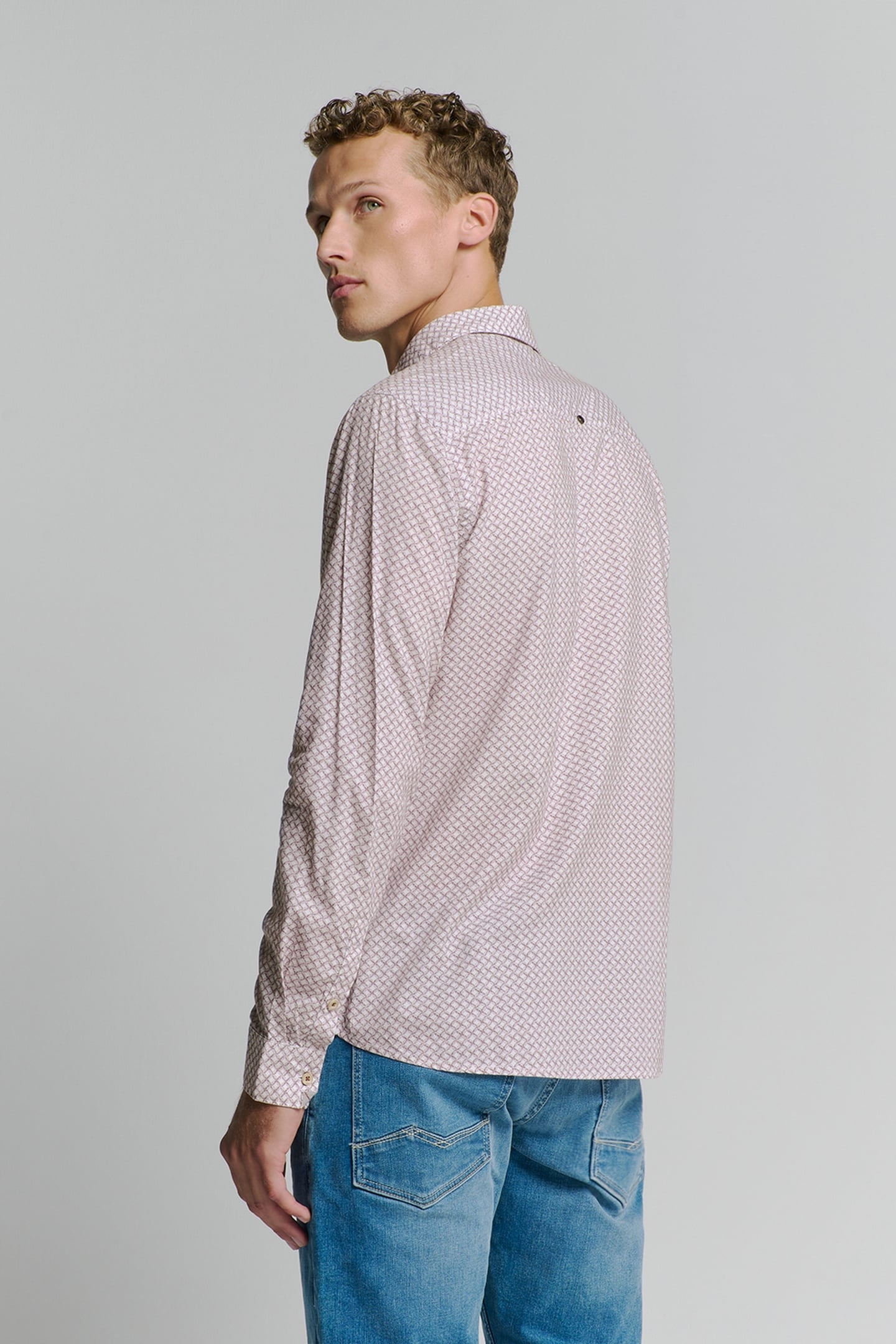 SHIRT ALLOVER PRINTED MAUVE 2