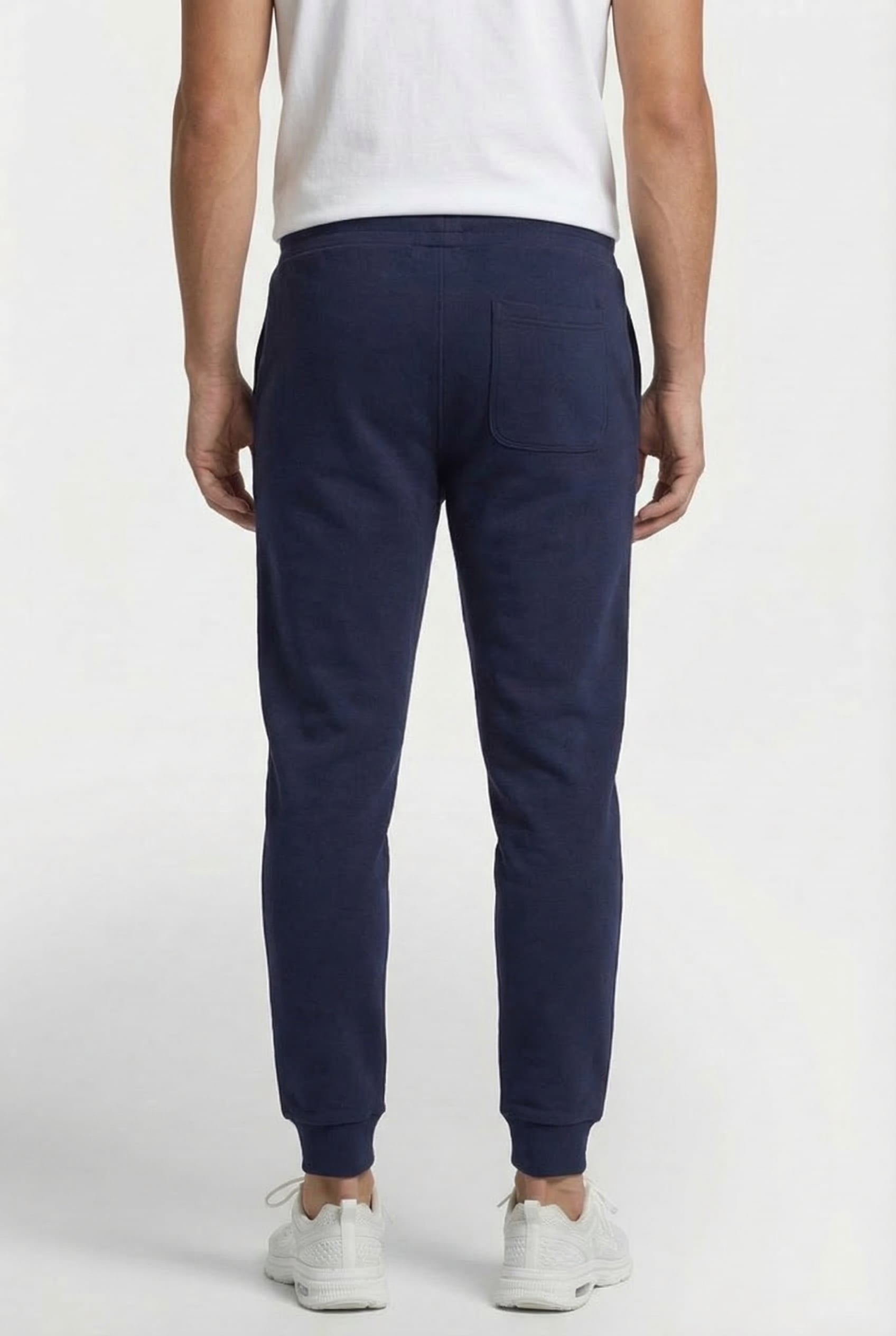 SKINNY FIT COTTON JOGGERS NAVY 1