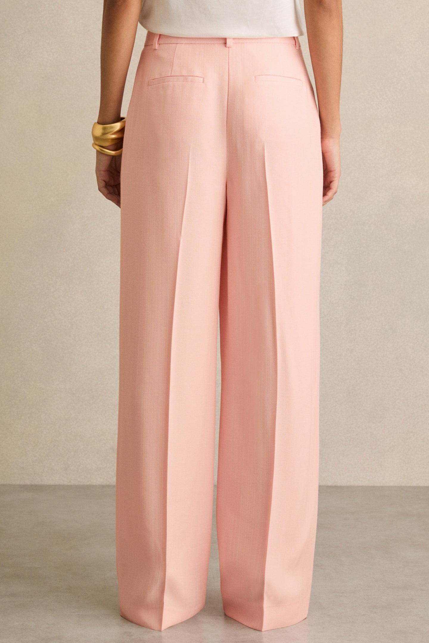 WIDE LEG SUIT TROUSER PINK 4