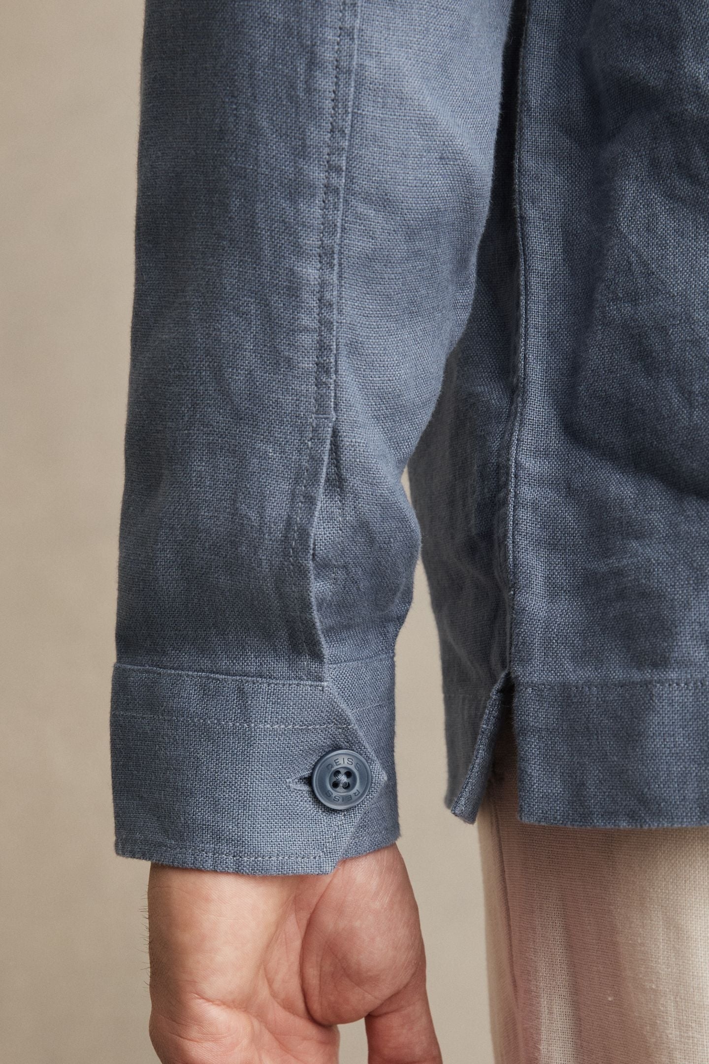 LS LINEN TWIN POCKET OVERSHIRT AIRFORCE BLUE 4