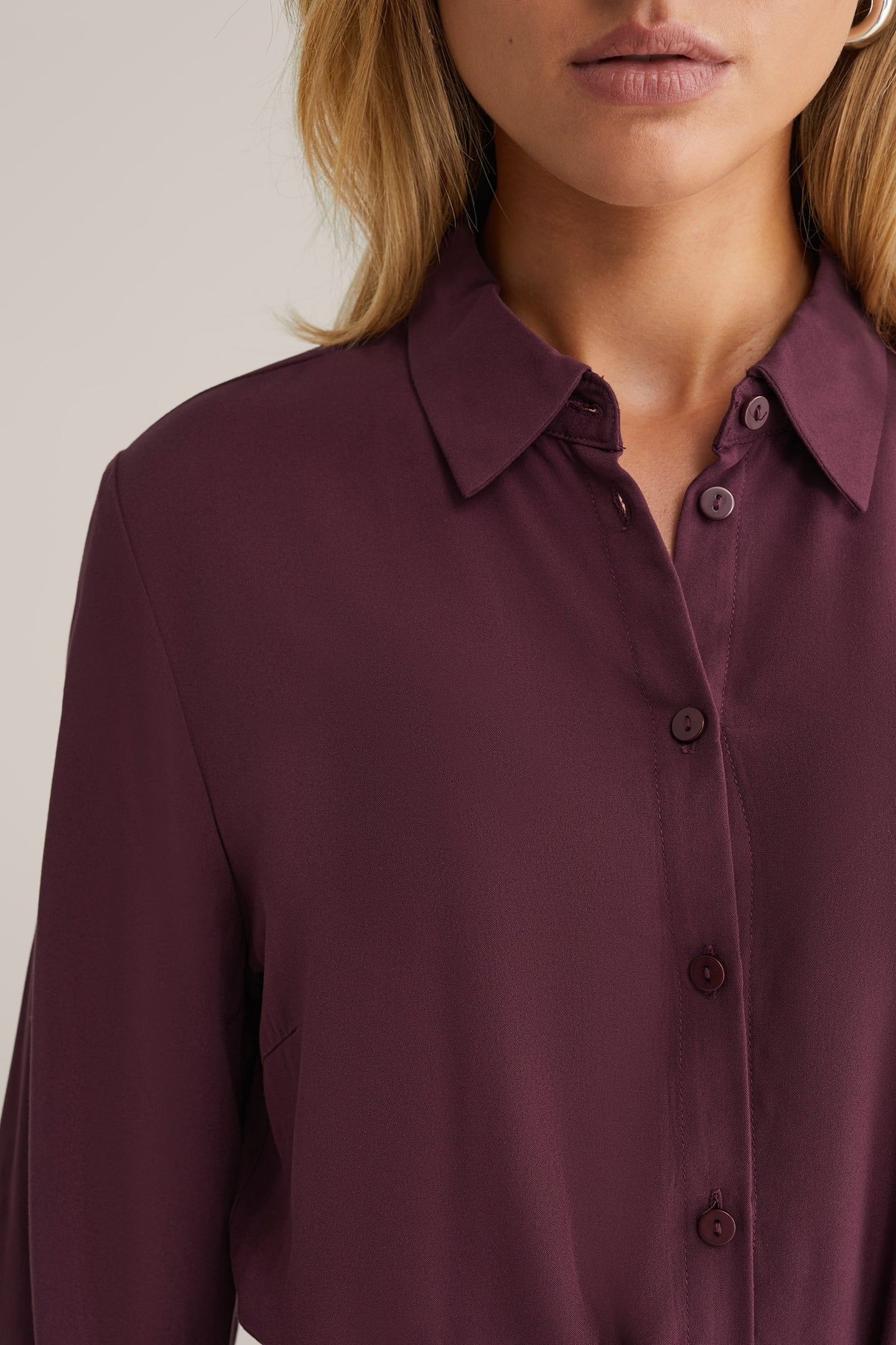 DRESS MID LENGTH AUBERGINE 5