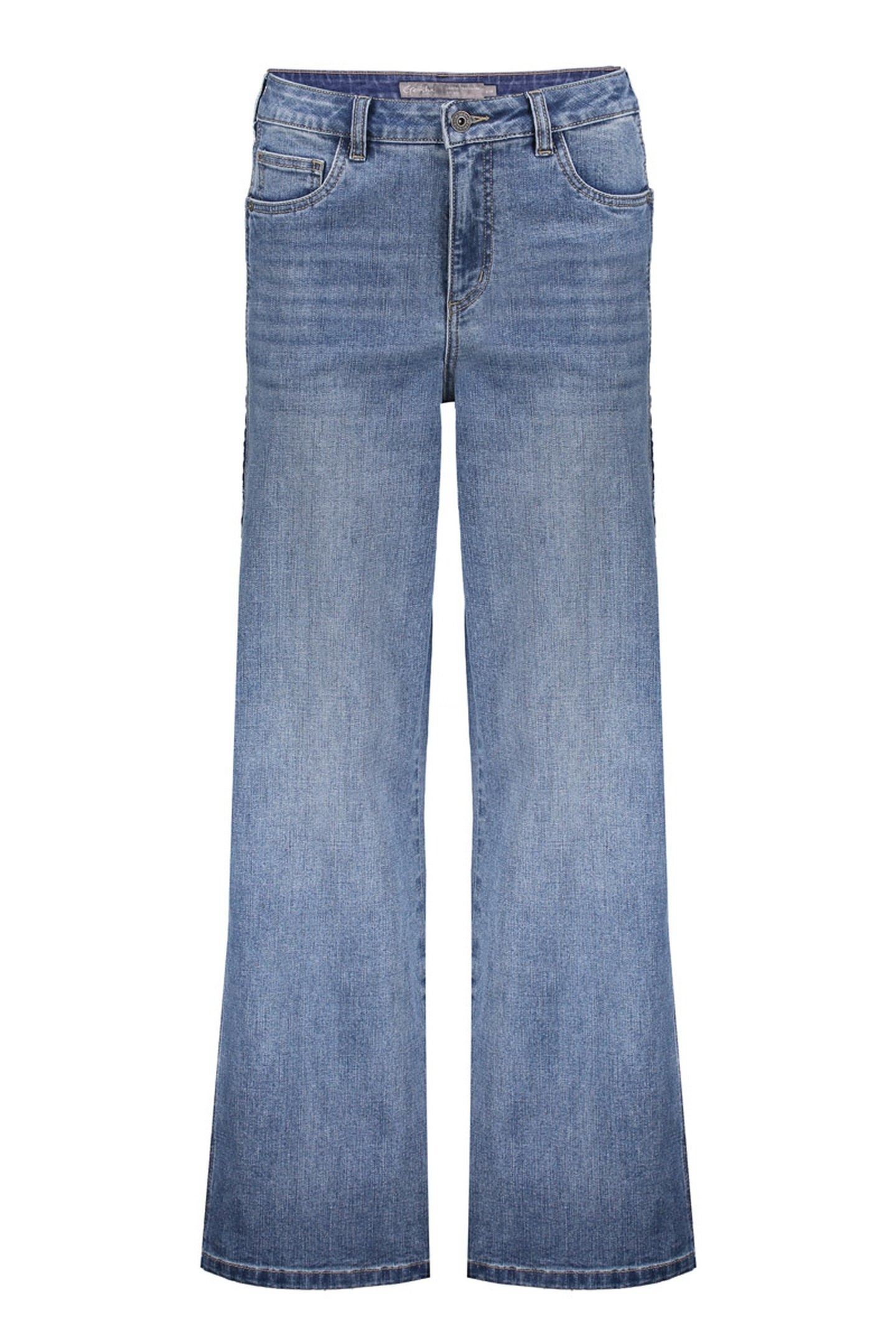 JEANS PIPING INSERTS STONEWASH DENIM 1