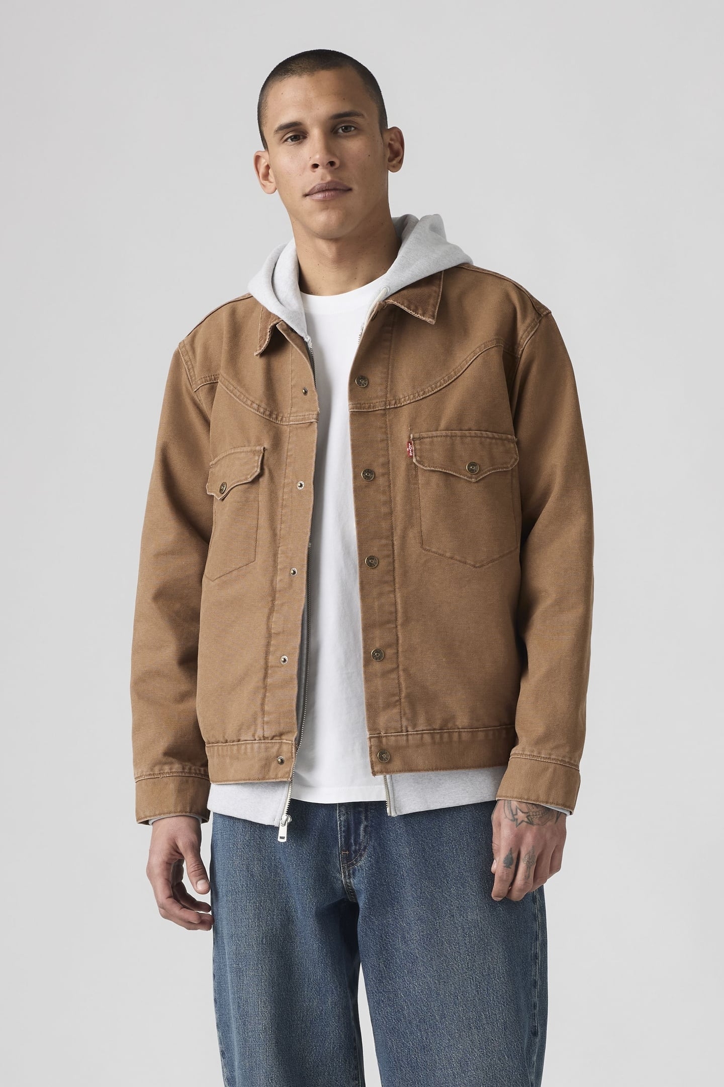 WESTERN SHORTHORN TRUCKER JACKET BROWN 1