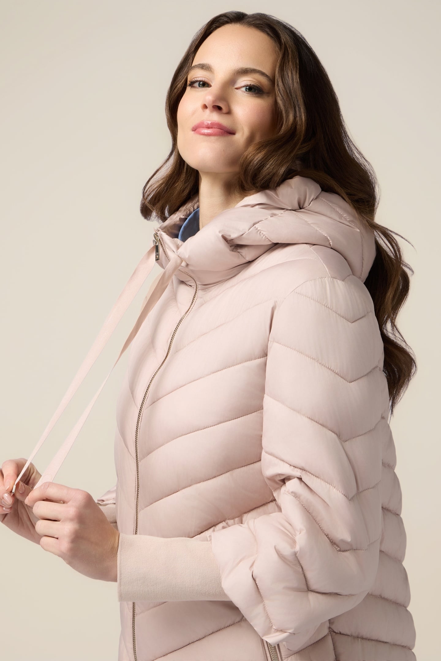 LIGHTWEIGHT DOWN JACKET WITH HOOD AND CUFFS PINK 8