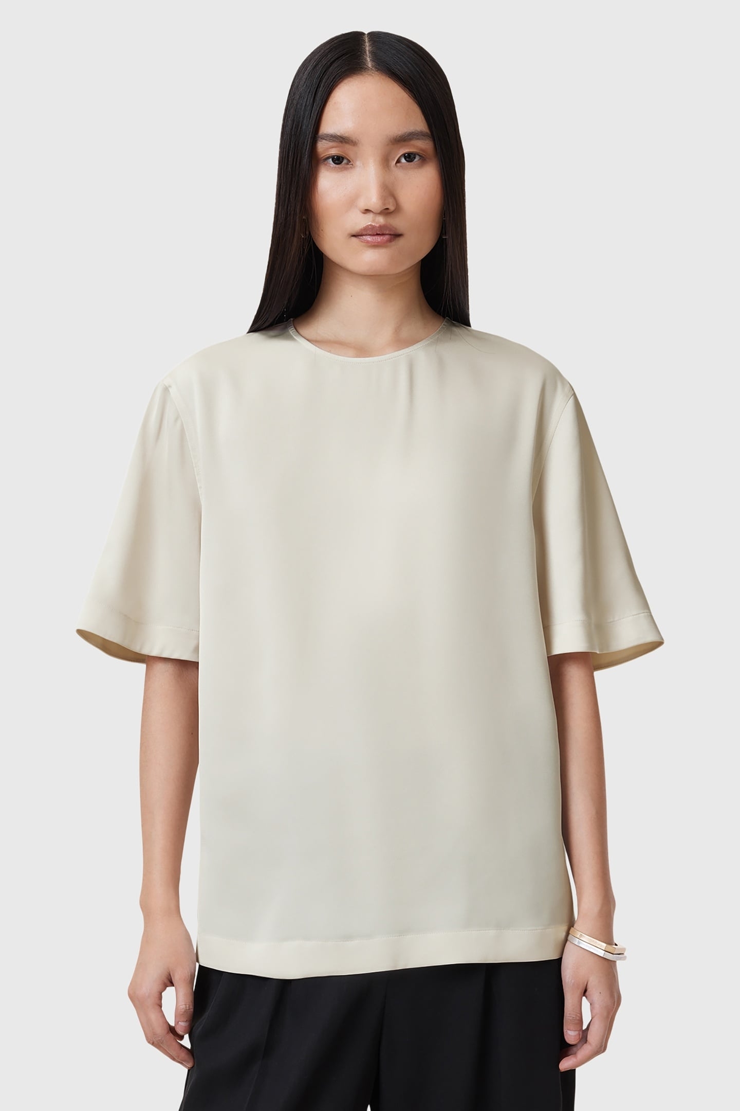 AMELIE SATIN TEE TOFU WHITE 2