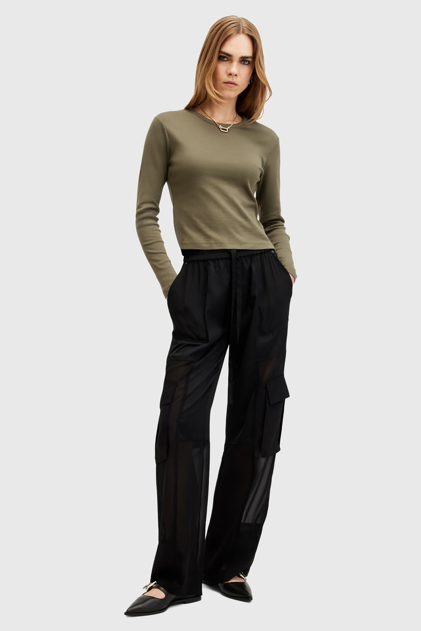 STEVIE LS TEE TARMAC GREEN 3