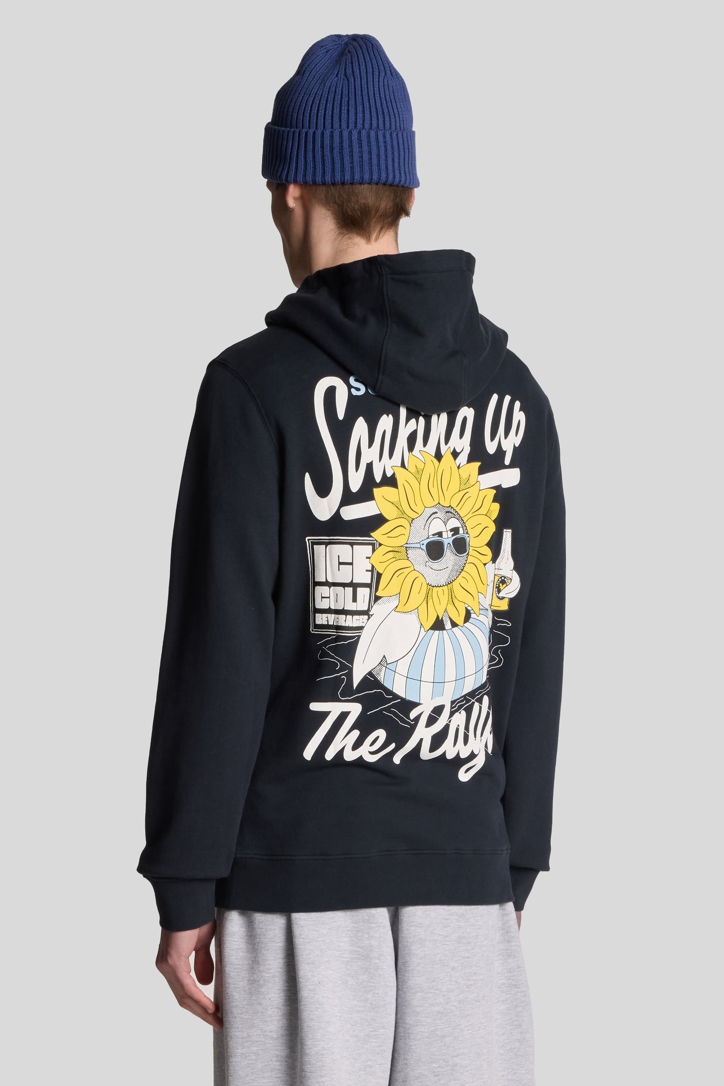 SUNNIES POOL BAR GRAPHIC PULLOVER HOODIE DARK NAVY 3