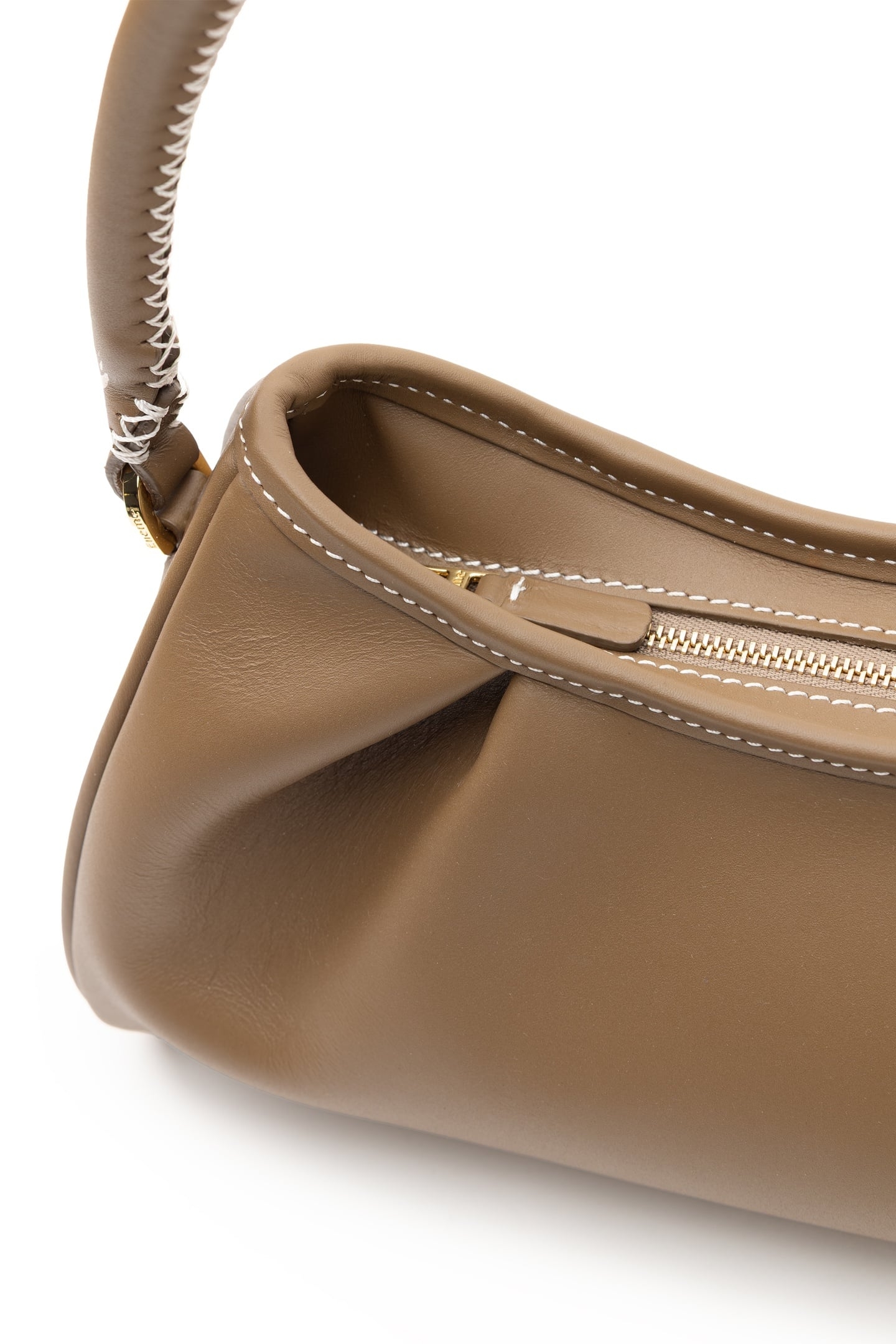 DIMPLE LEATHER ROCK/WHITE STITCHES 4