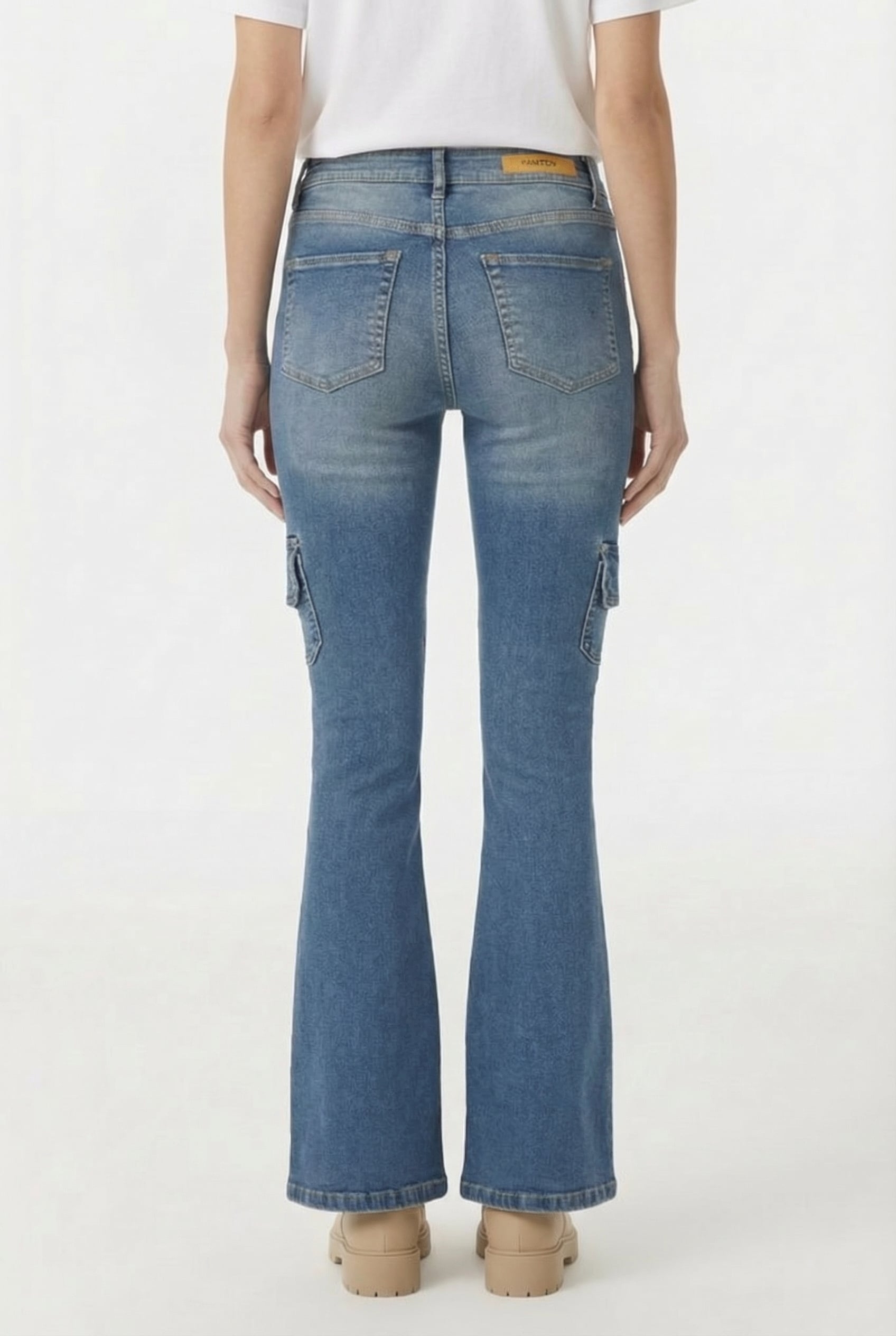 SUNRISE CARGO JEANS MID BLUE STONE 2