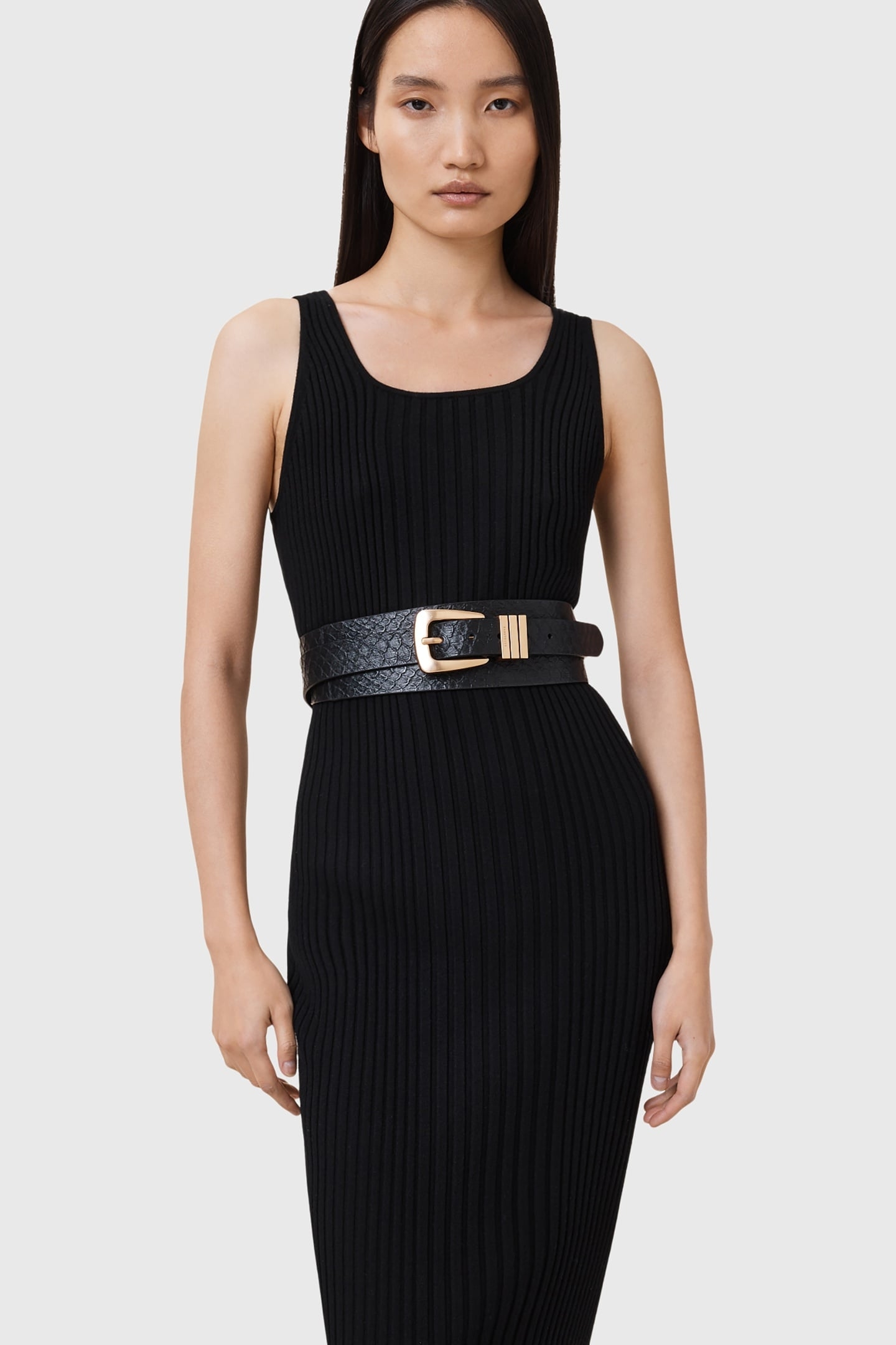 HARPER ALCOR BELT BLACK/WARM BRASS 1