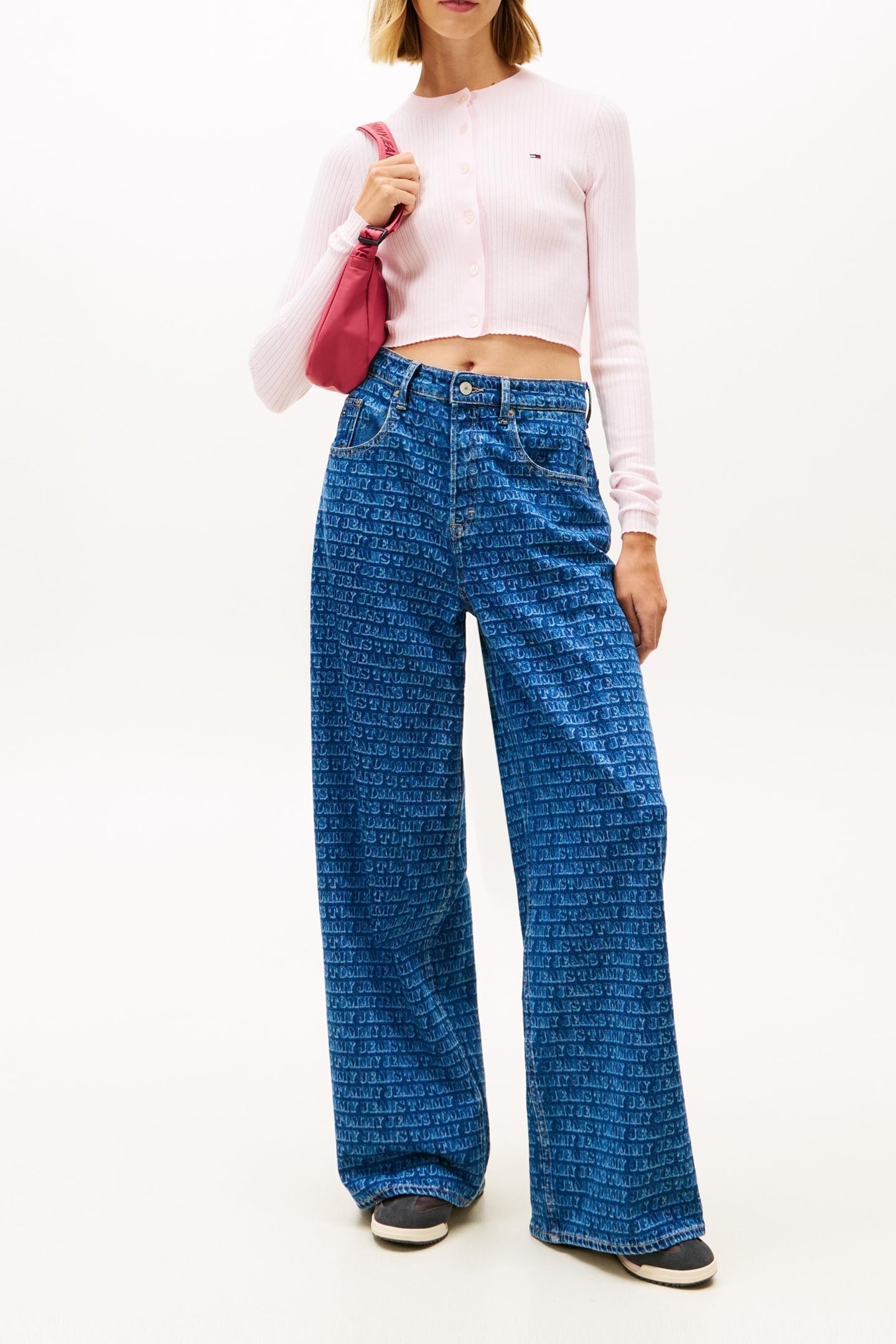 CROPPED RIB CARDIGAN LIGHT PINK 2