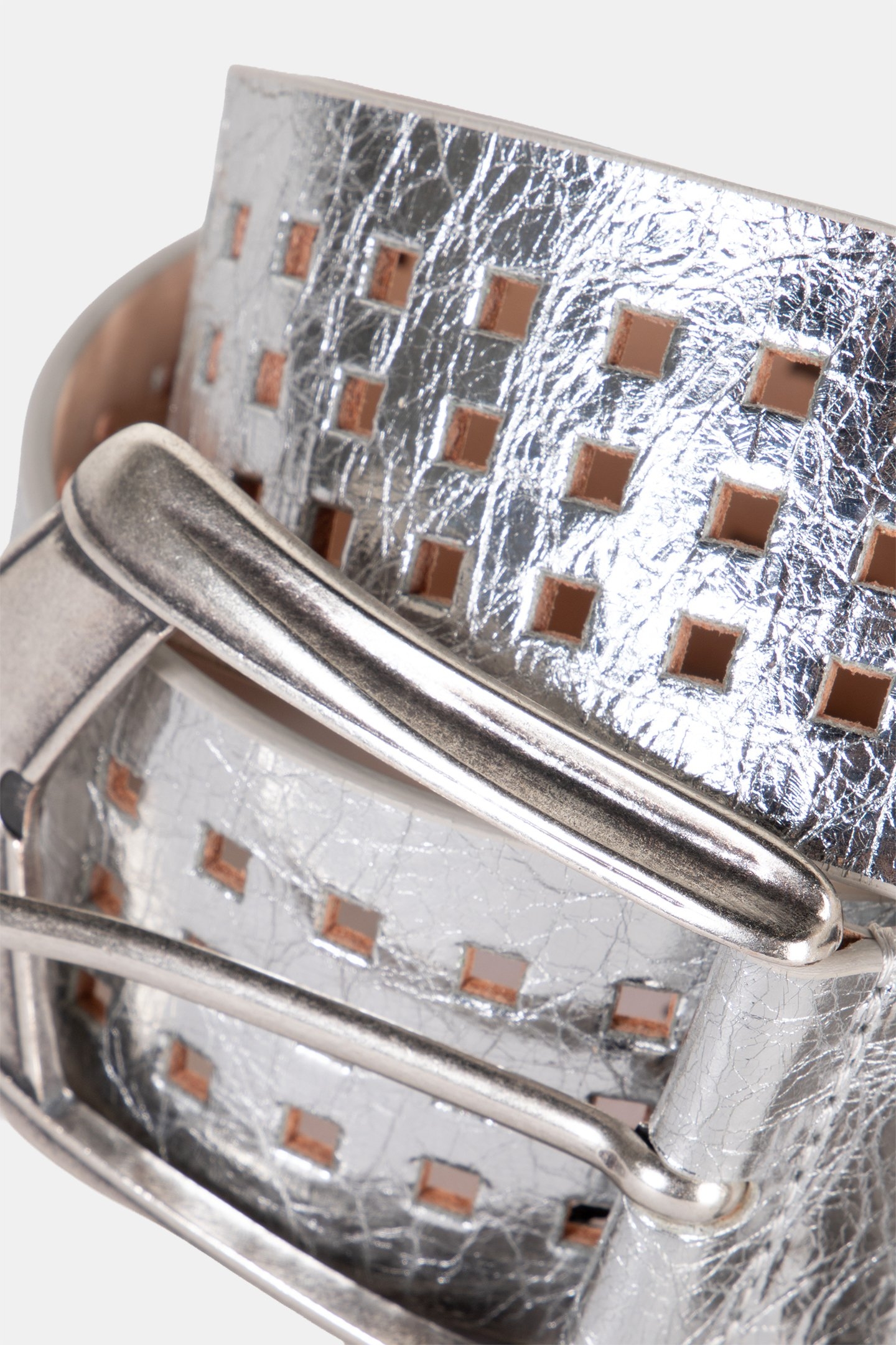 OCTA CUT MIRROR MEDIUM BELT SILVER 3